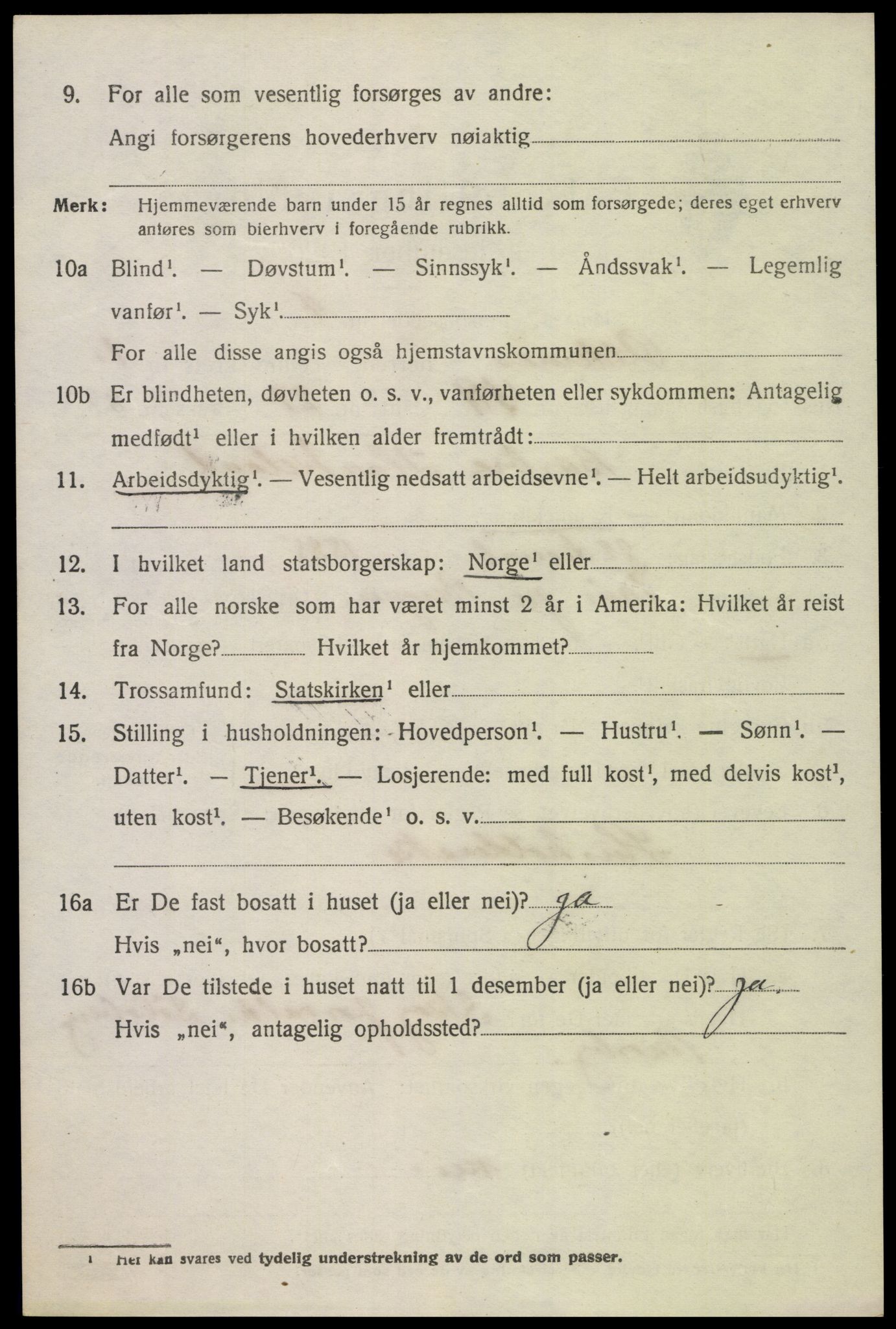 SAK, Folketelling 1920 for 1012 Oddernes herred, 1920, s. 7598