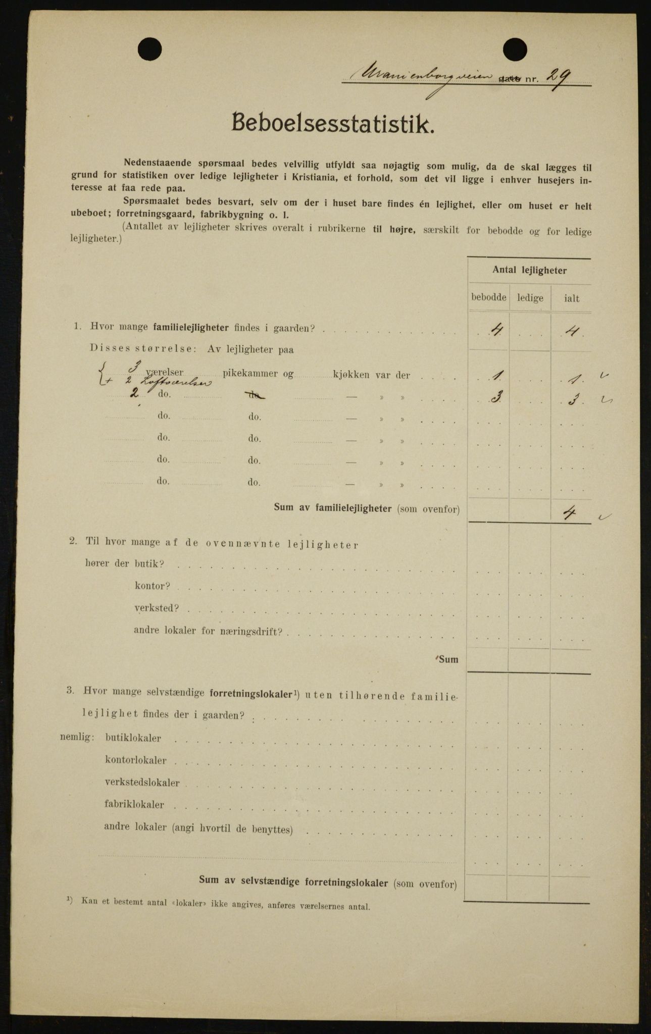 OBA, Kommunal folketelling 1.2.1909 for Kristiania kjøpstad, 1909, s. 109364