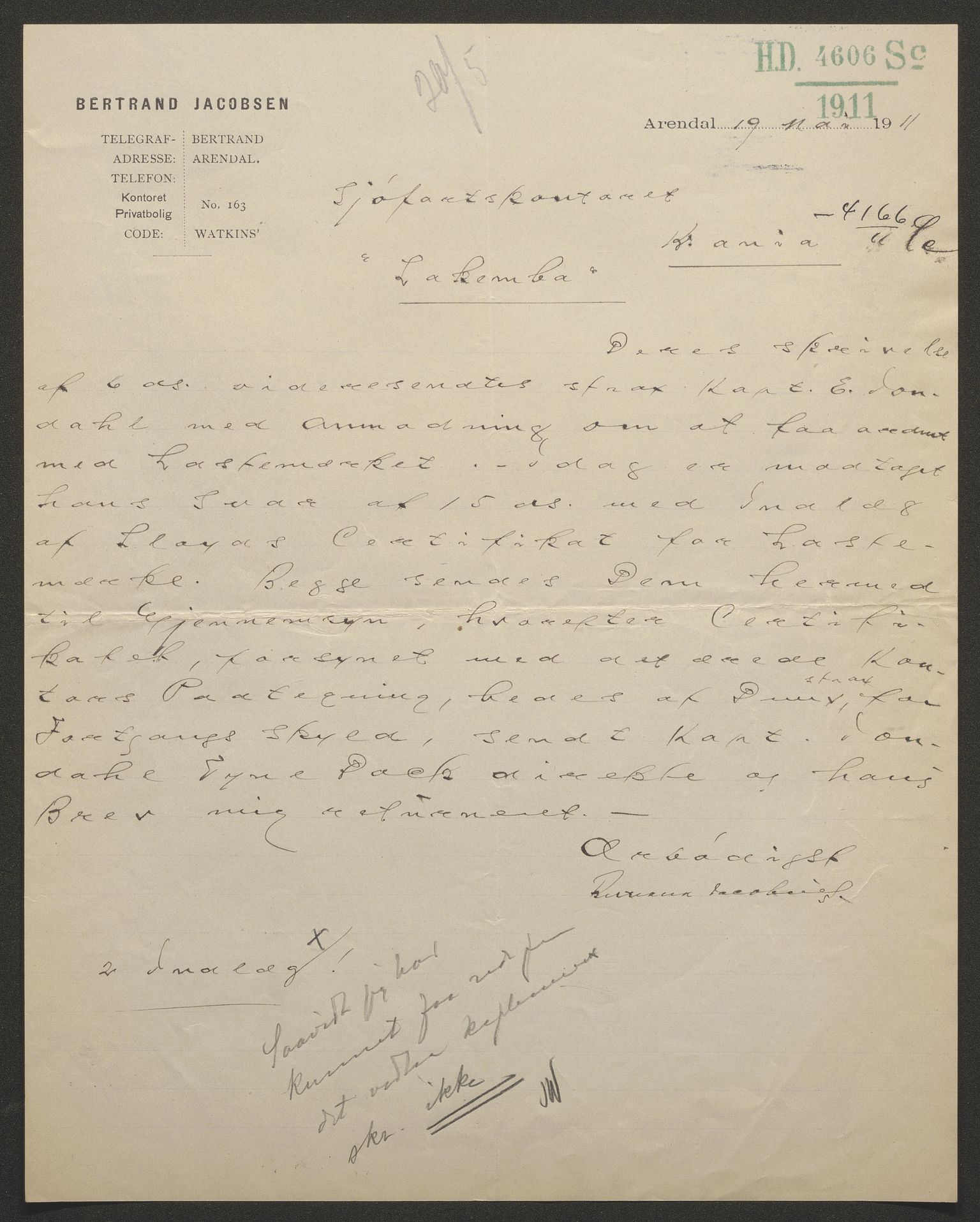 Sjøfartsdirektoratet med forløpere, skipsmapper slettede skip, AV/RA-S-4998/F/Fa/L0638: --, 1866-1933, s. 46