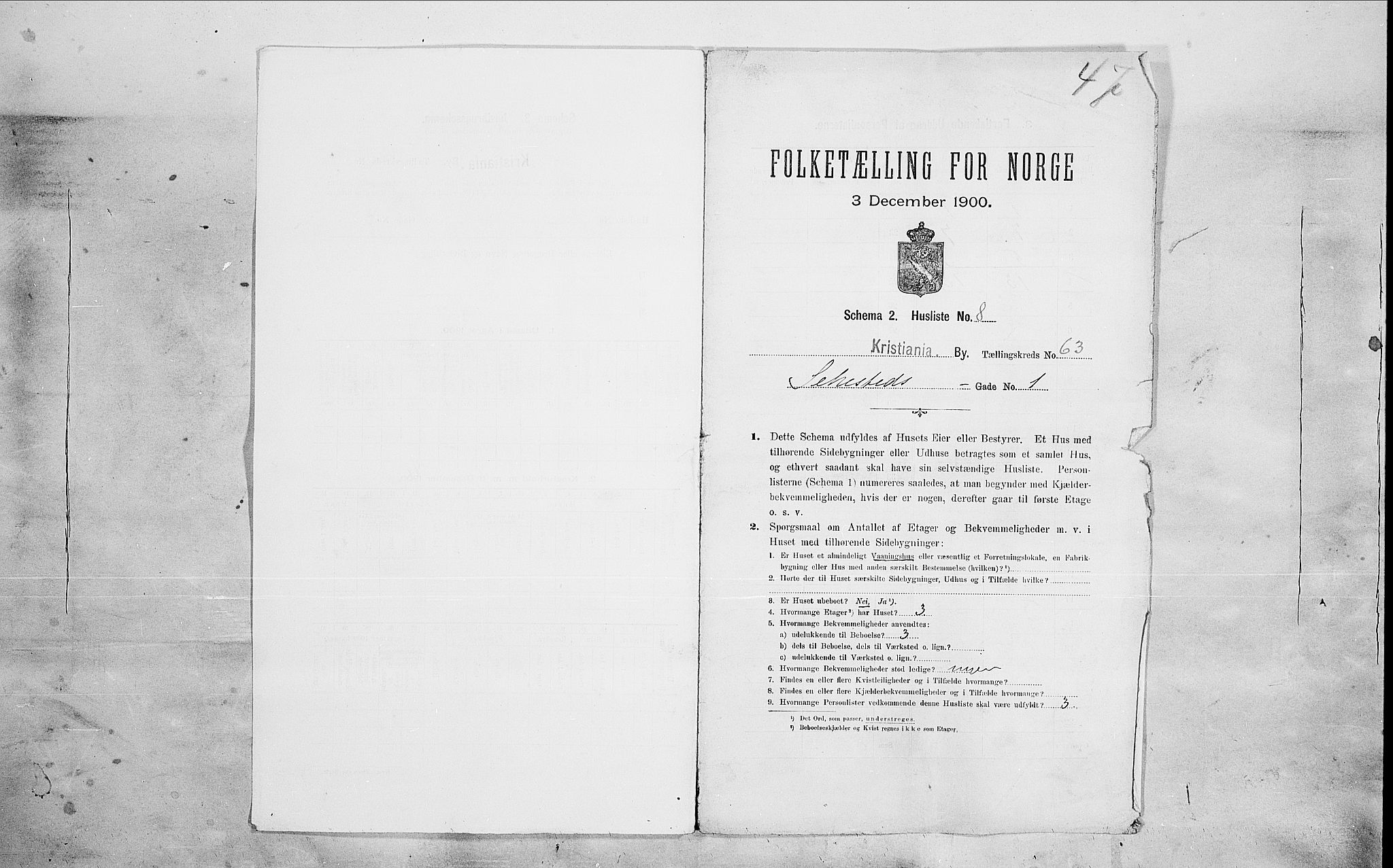 SAO, Folketelling 1900 for 0301 Kristiania kjøpstad, 1900, s. 83353