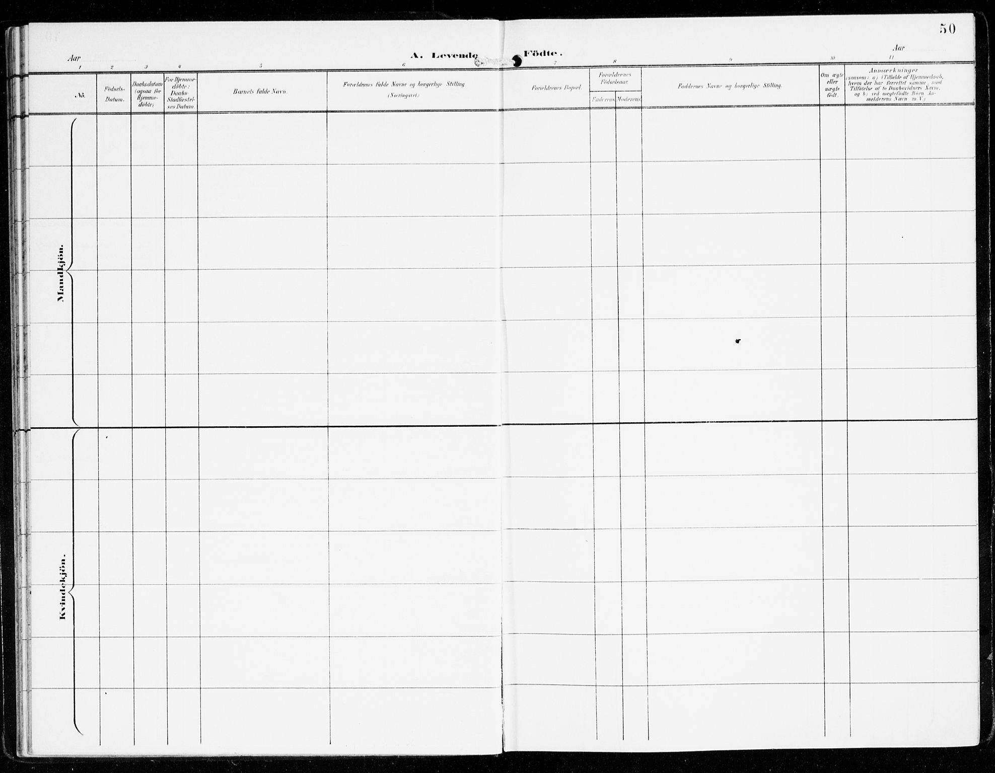 Innvik sokneprestembete, AV/SAB-A-80501: Ministerialbok nr. D 2, 1900-1921, s. 50