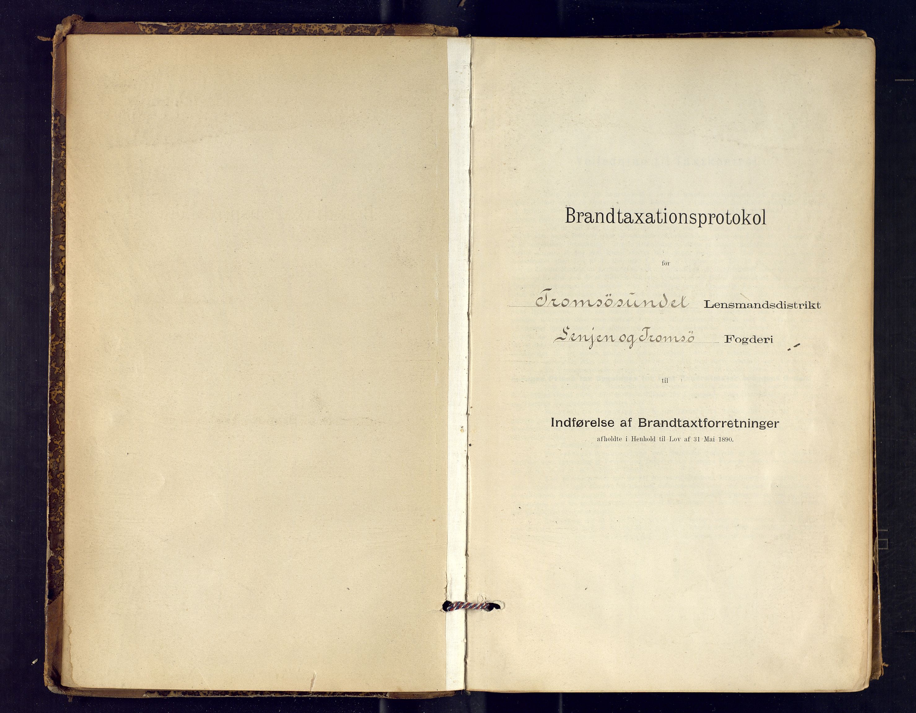 Tromsøysund lensmannskontor, SATØ/SATØ-12/F/Fs/Fsb/L0734: Branntakstprotokoll. Med register, 1895-1898
