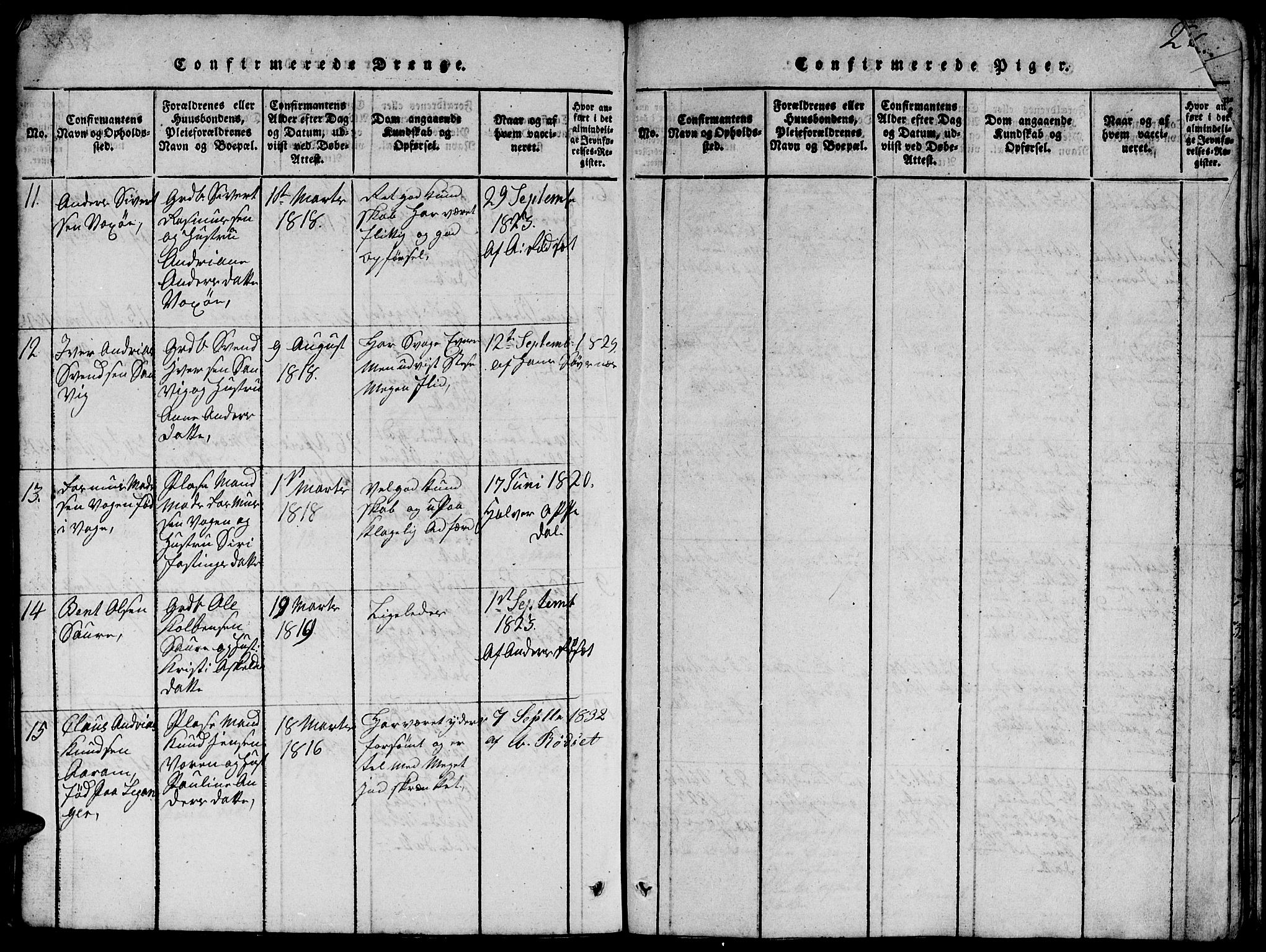 Ministerialprotokoller, klokkerbøker og fødselsregistre - Møre og Romsdal, SAT/A-1454/503/L0046: Klokkerbok nr. 503C01, 1816-1842, s. 263