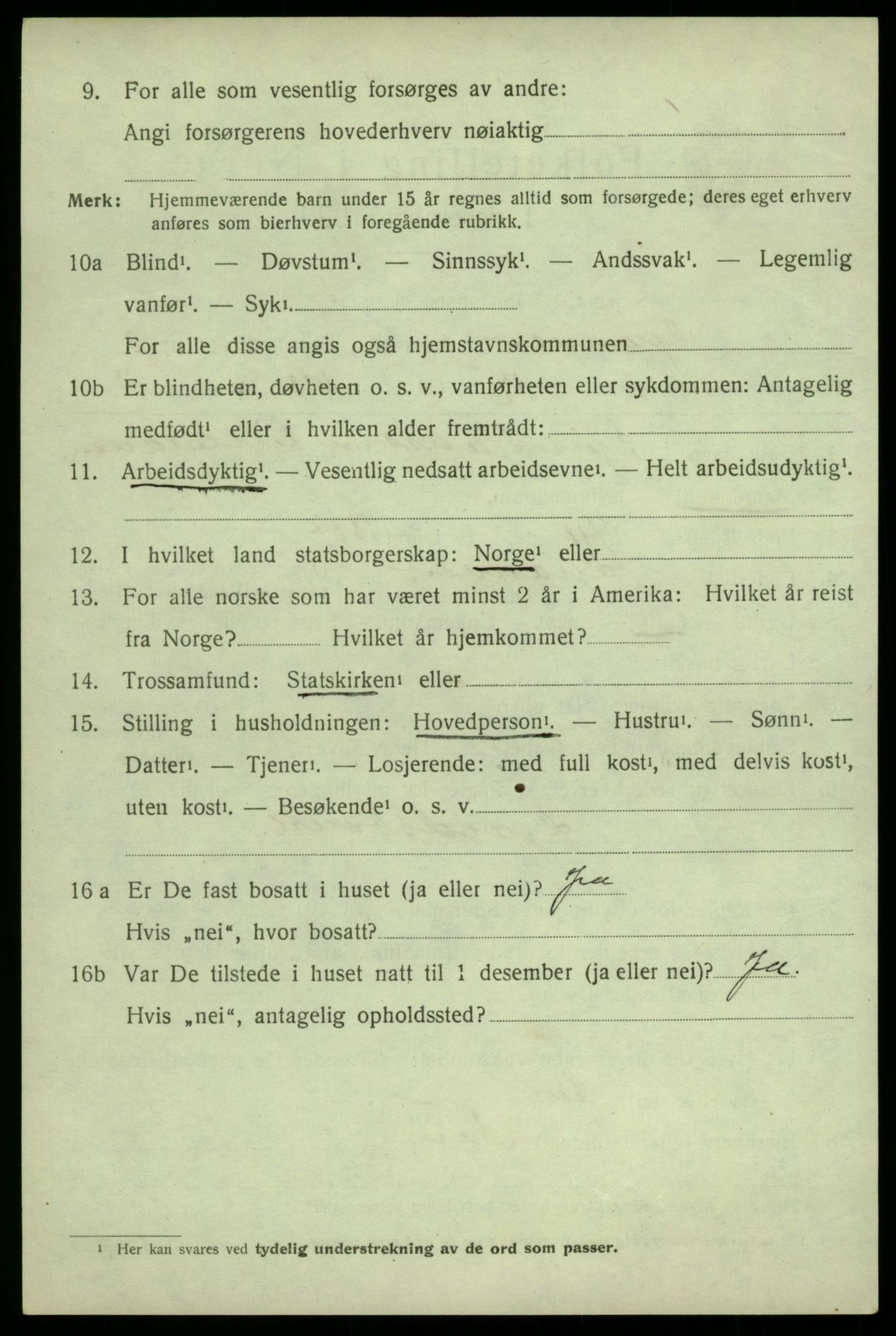 SAB, Folketelling 1920 for 1234 Granvin herred, 1920, s. 1295