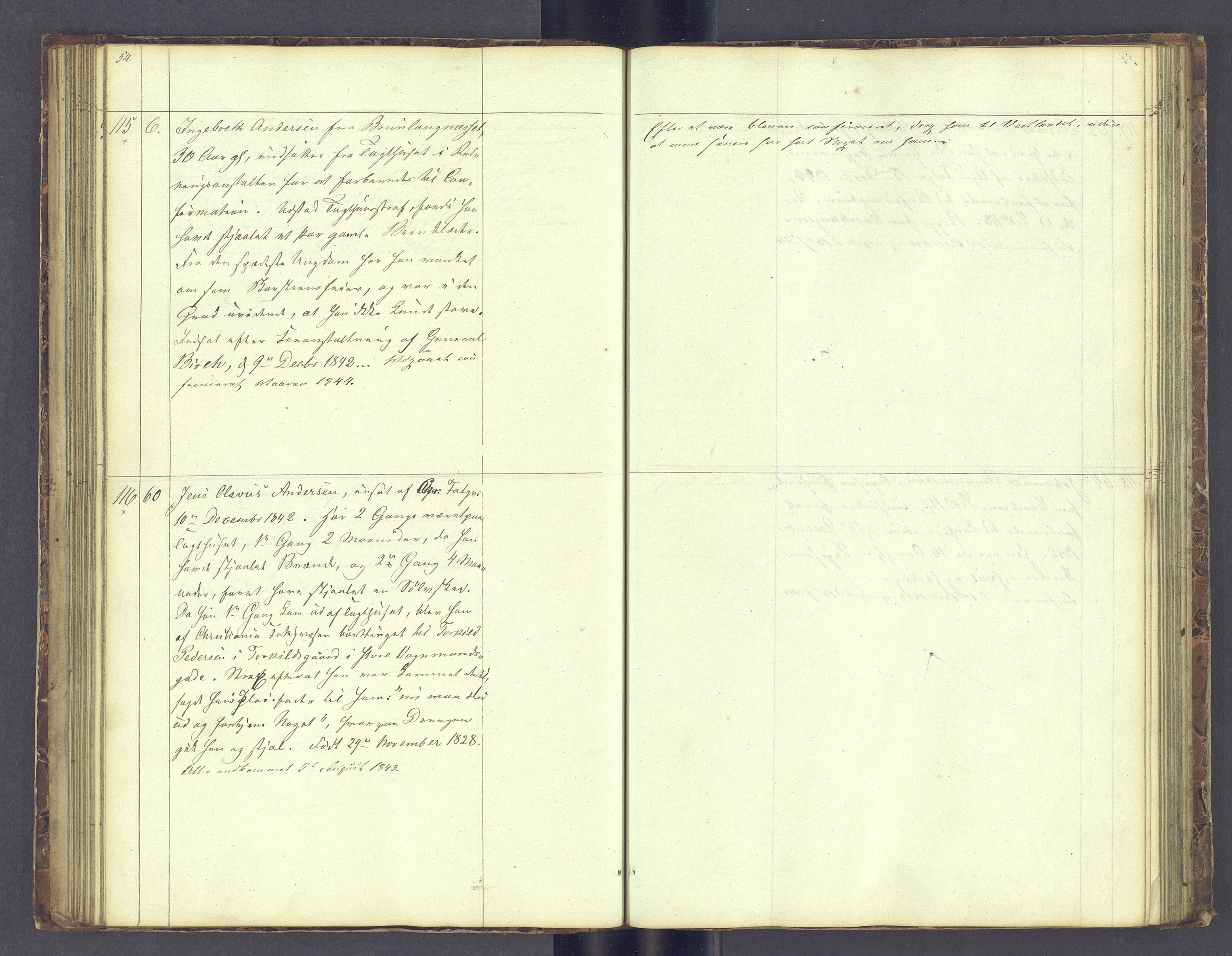 Toftes Gave, SAH/SKOLE-007/F/Fc/L0001: Elevprotokoll, 1841-1847, s. 54