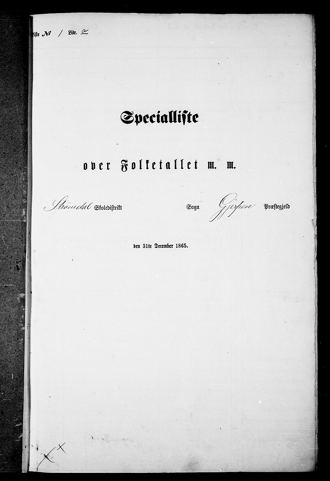 RA, Folketelling 1865 for 0812P Gjerpen prestegjeld, 1865, s. 16