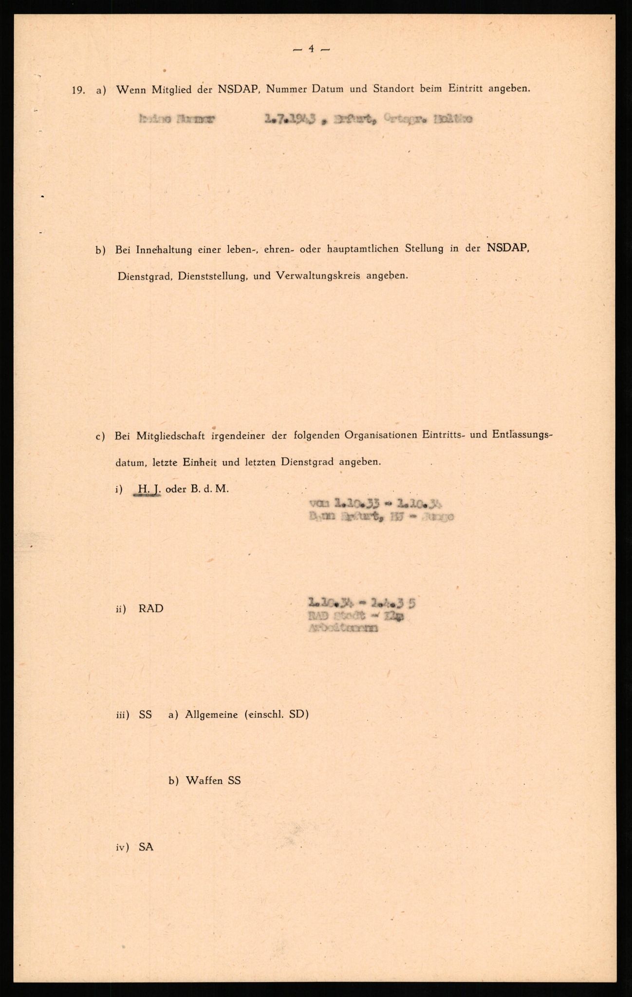 Forsvaret, Forsvarets overkommando II, RA/RAFA-3915/D/Db/L0024: CI Questionaires. Tyske okkupasjonsstyrker i Norge. Tyskere., 1945-1946, s. 353