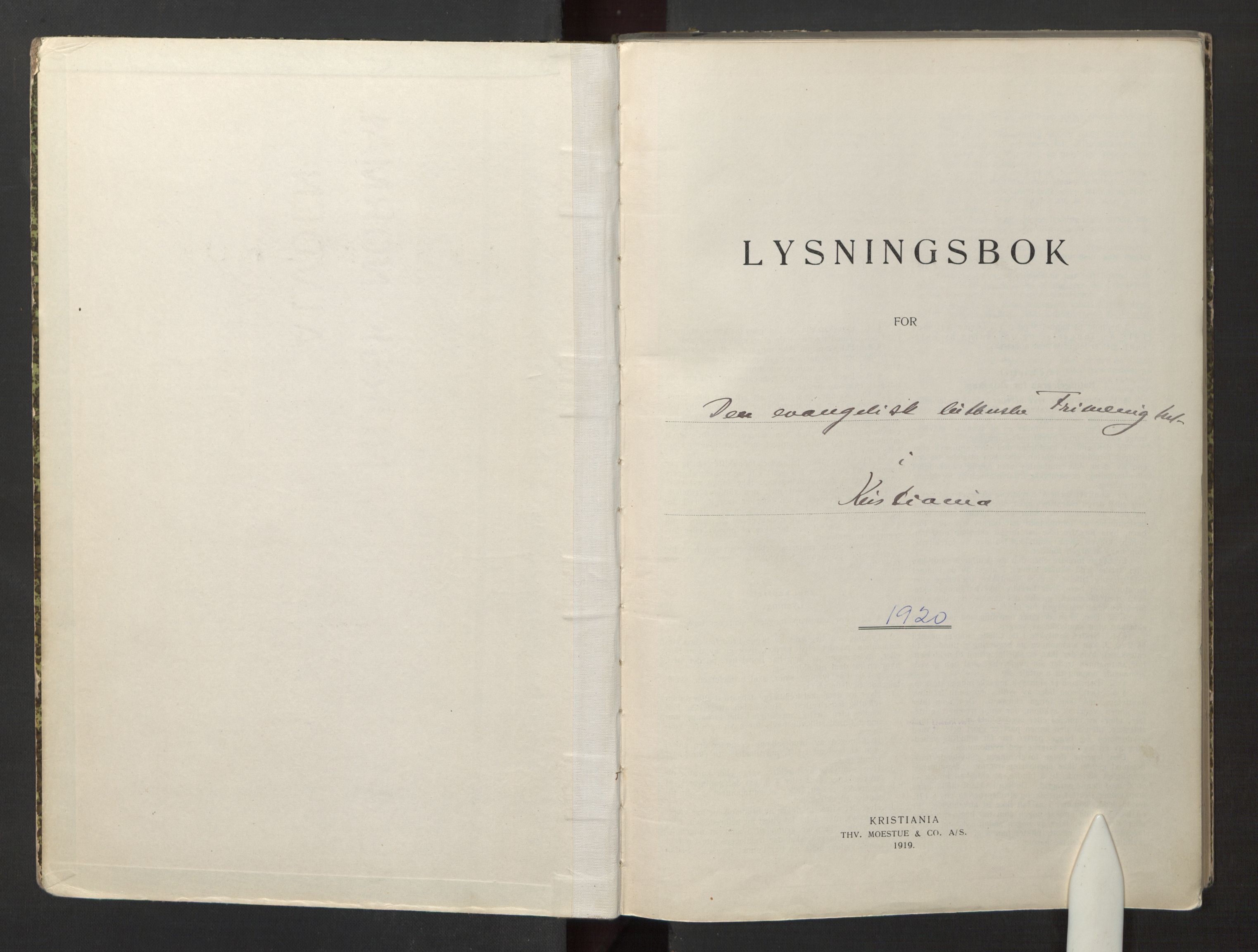 Den evangelisk-lutherske frikirke østre menighet, Oslo, AV/SAO-PAO-0245/F/L0006: Dissenterprotokoll nr. 6, 1920-1978