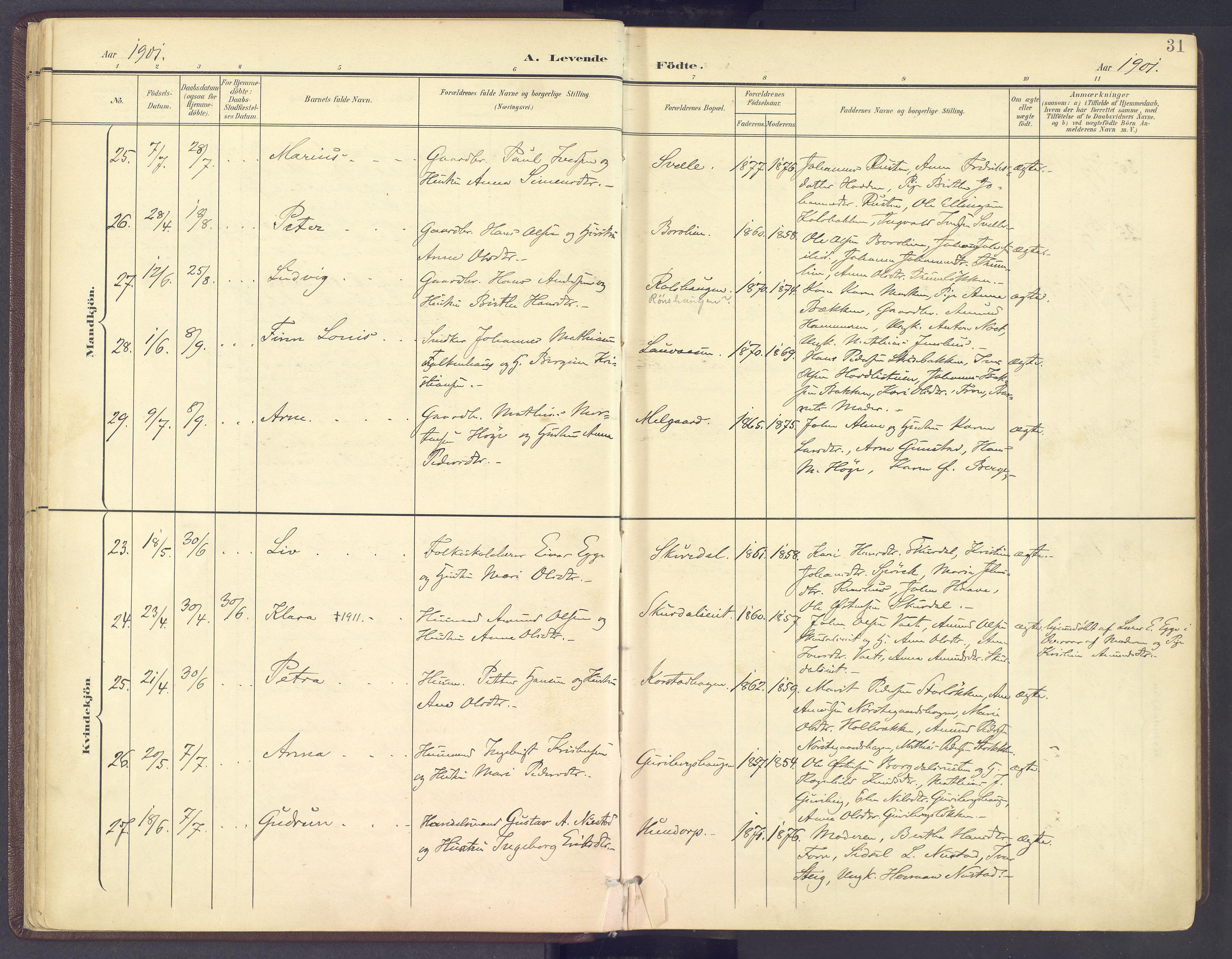 Sør-Fron prestekontor, AV/SAH-PREST-010/H/Ha/Haa/L0004: Ministerialbok nr. 4, 1898-1919, s. 31