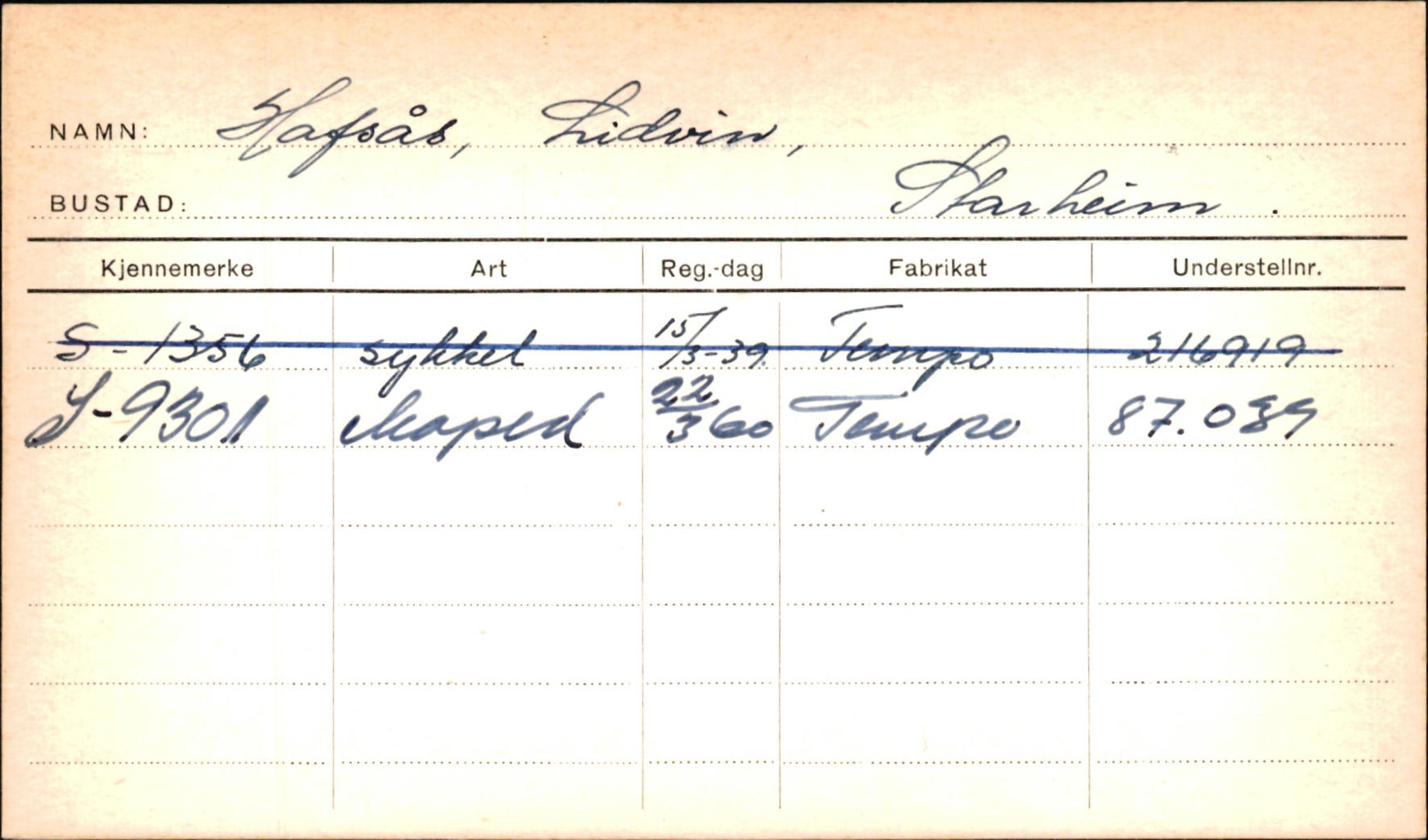 Statens vegvesen, Sogn og Fjordane vegkontor, AV/SAB-A-5301/4/F/L0001A: Eigarregister Fjordane til 1.6.1961, 1930-1961, s. 31