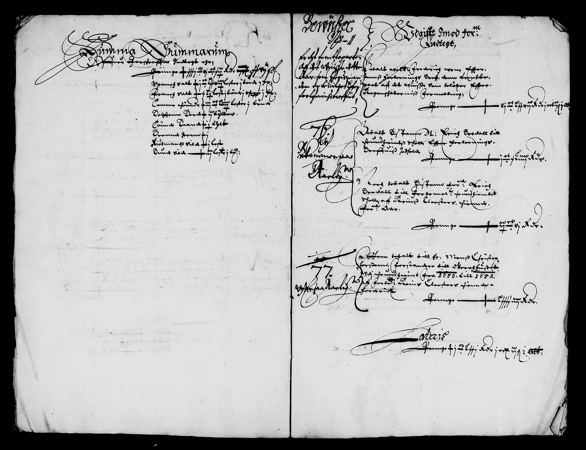 Rentekammeret inntil 1814, Reviderte regnskaper, Lensregnskaper, RA/EA-5023/R/Rb/Rbw/L0102: Trondheim len, 1650-1652