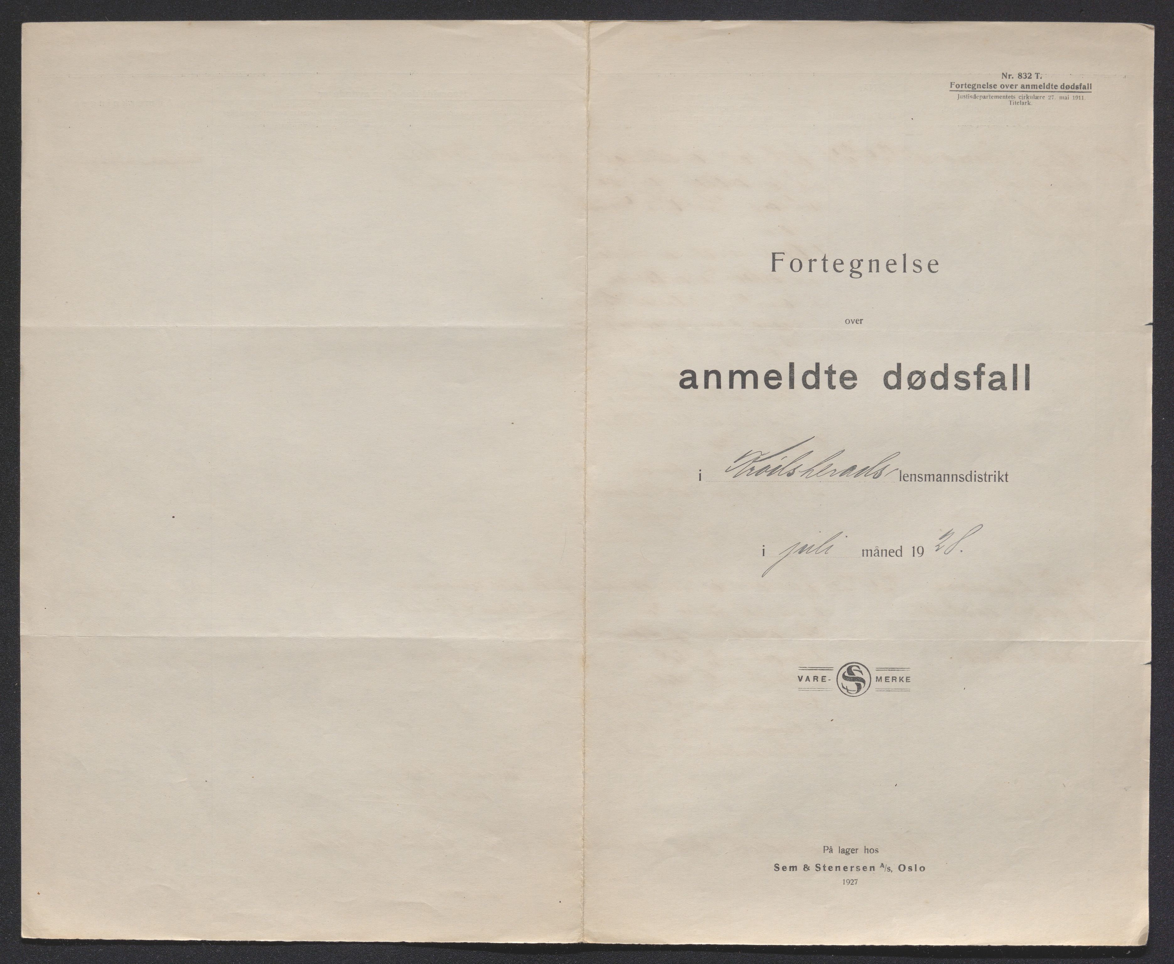 Eiker, Modum og Sigdal sorenskriveri, AV/SAKO-A-123/H/Ha/Hab/L0045: Dødsfallsmeldinger, 1928-1929, s. 330