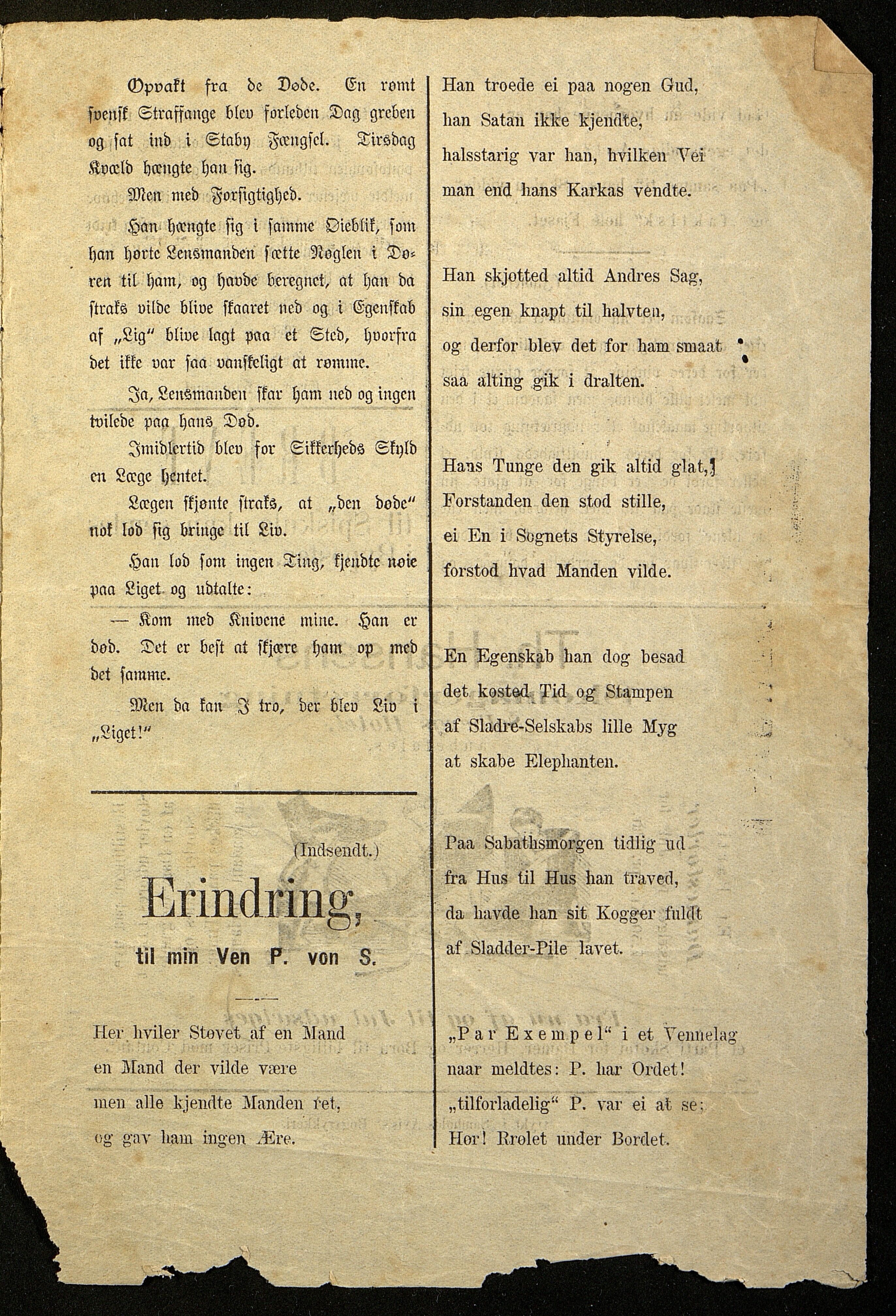 Spidskuglen, AAKS/PA-2823/X/L0001/0001: Spidskuglen / Årg. 1887, nr. 1–2, 4–23, 25–36, 1887