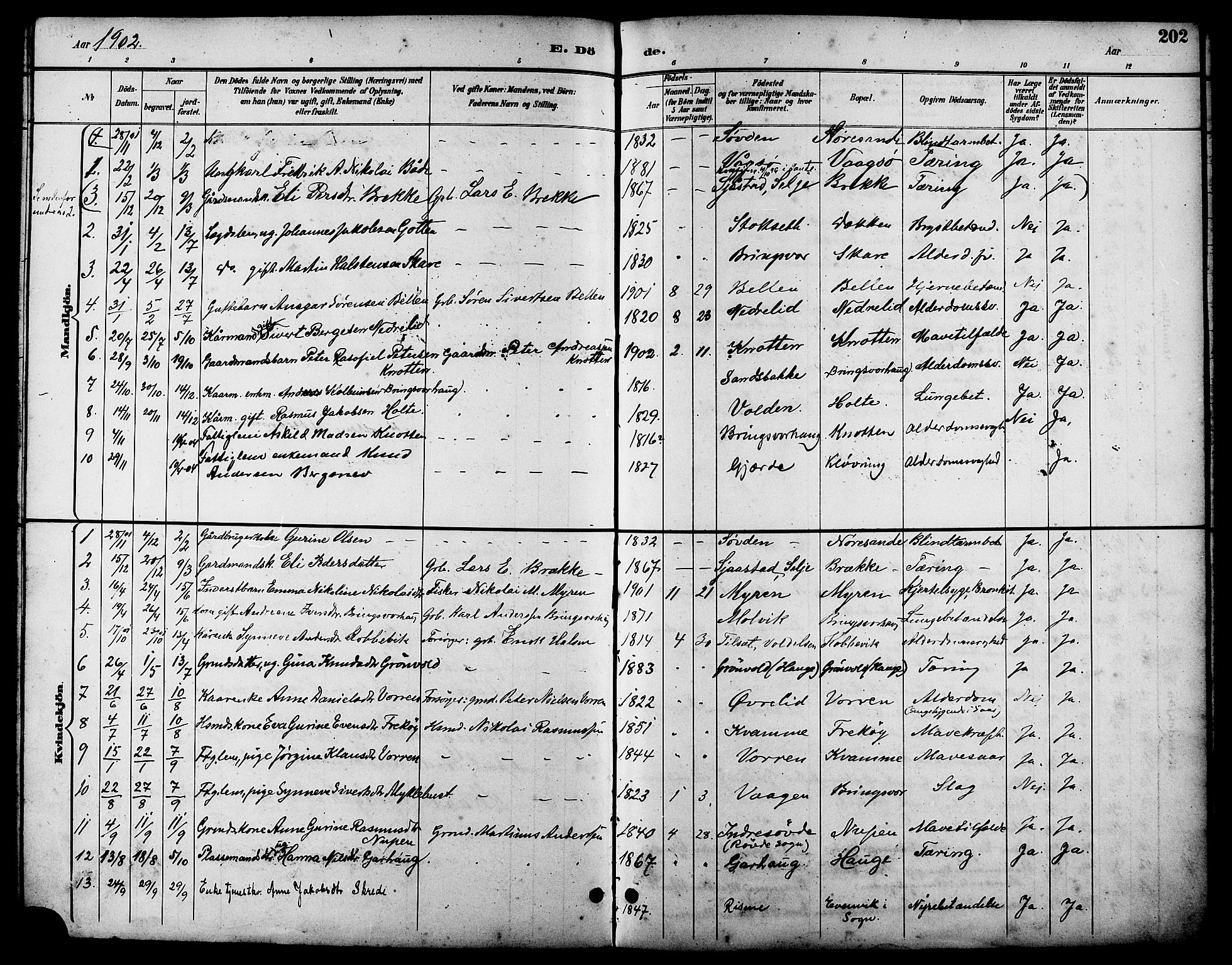 Ministerialprotokoller, klokkerbøker og fødselsregistre - Møre og Romsdal, AV/SAT-A-1454/503/L0049: Klokkerbok nr. 503C04, 1894-1915, s. 202