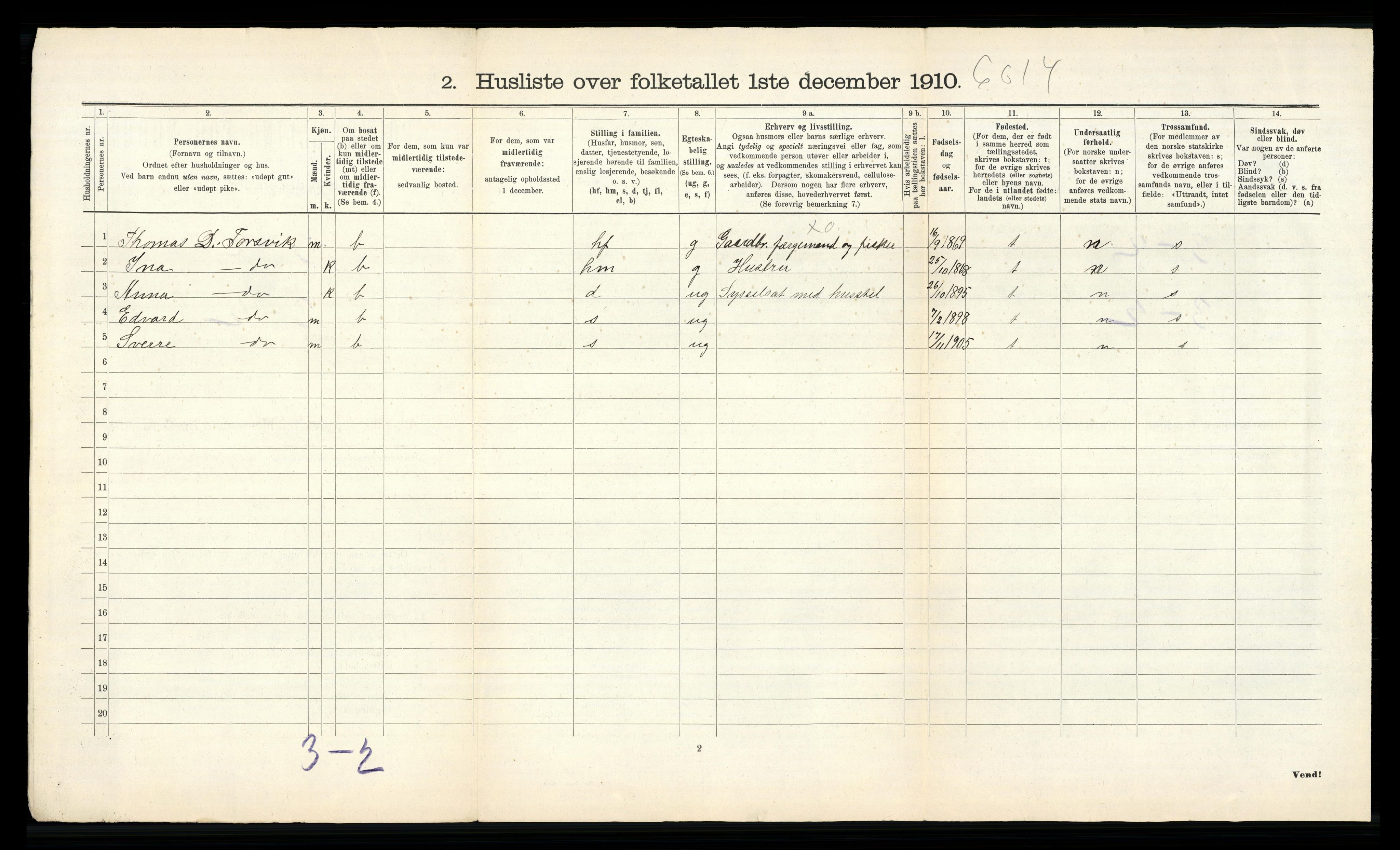 RA, Folketelling 1910 for 1011 Randesund herred, 1910, s. 29