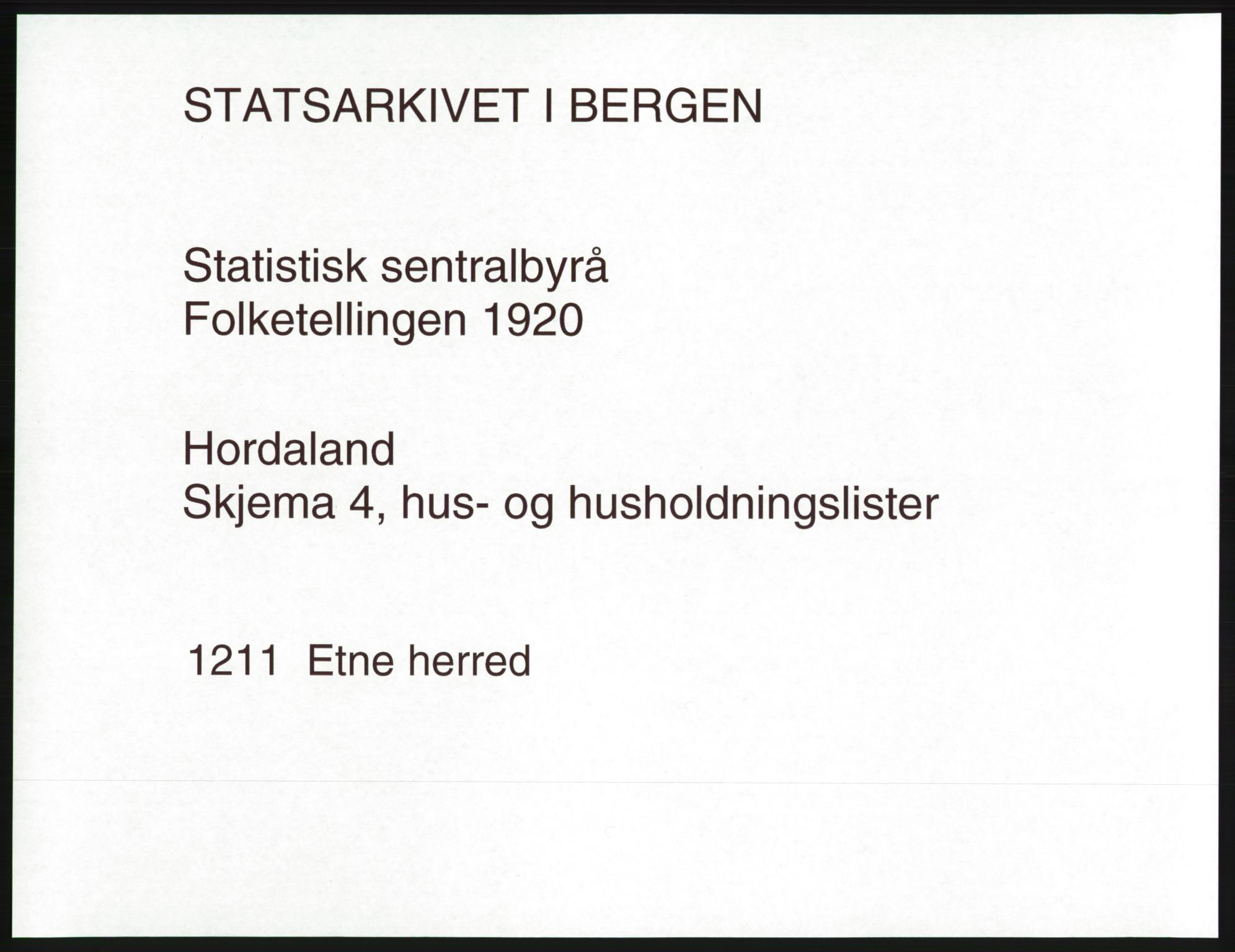 SAB, Folketelling 1920 for 1211 Etne herred, 1920, s. 37