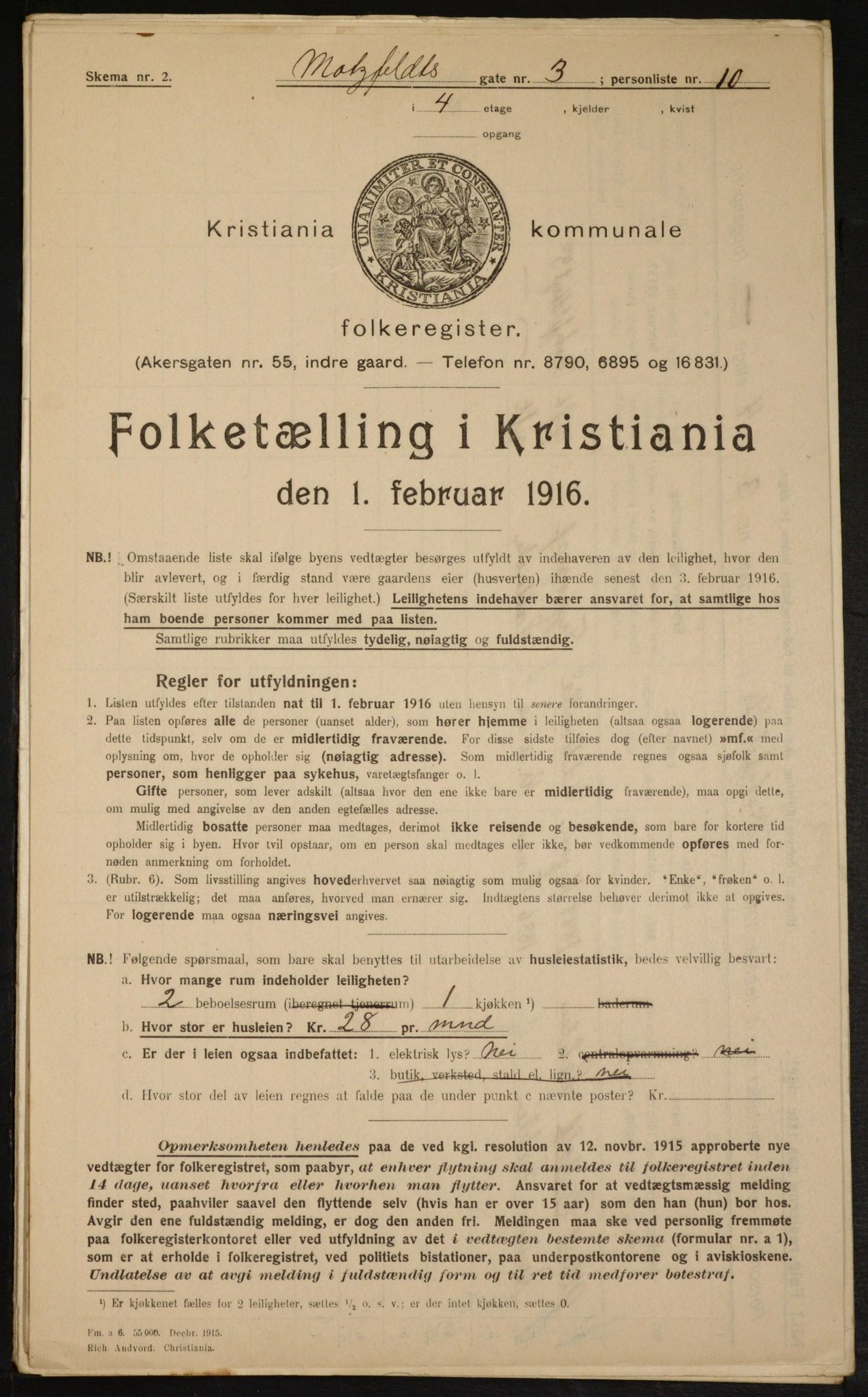 OBA, Kommunal folketelling 1.2.1916 for Kristiania, 1916, s. 67584