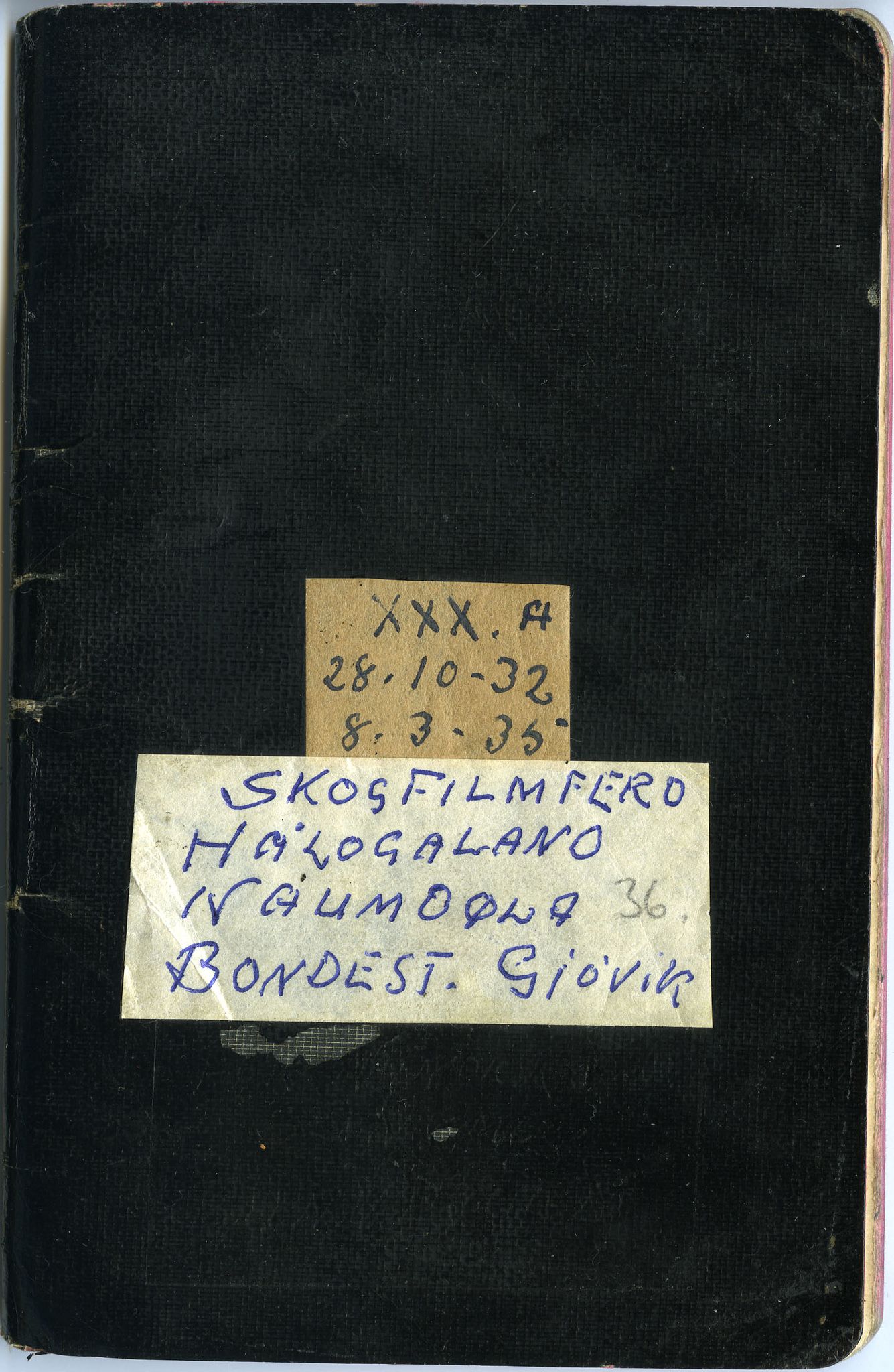 Gerhard Kjølås-arkivet, FMFB/A-1081/F/L0036: Bok XXXa, 1932-1935