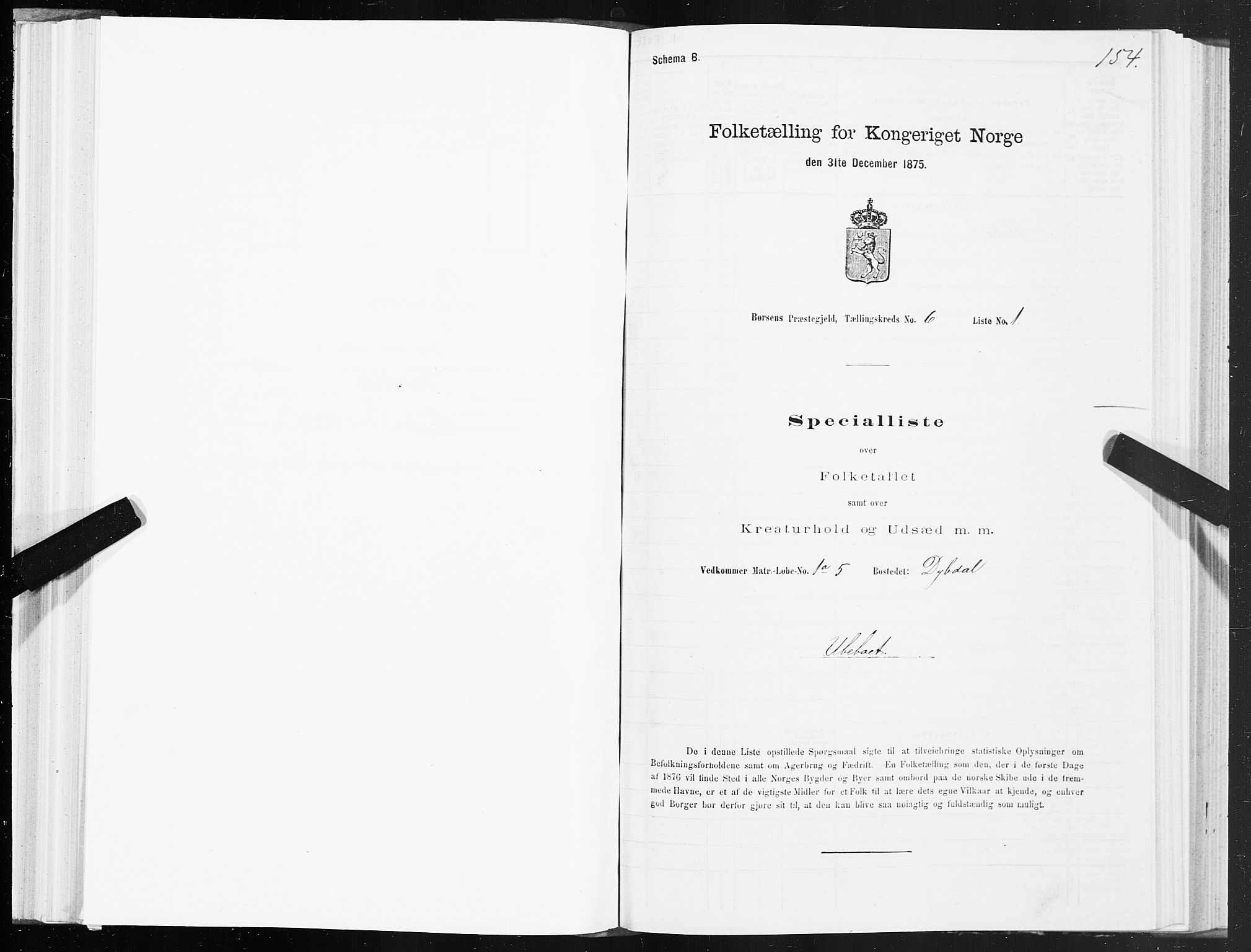 SAT, Folketelling 1875 for 1658P Børsa prestegjeld, 1875, s. 4154
