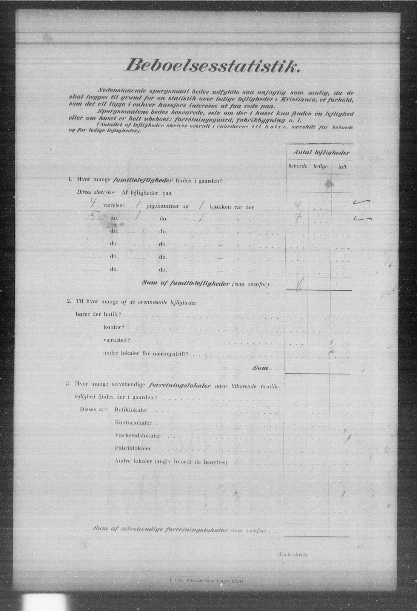OBA, Kommunal folketelling 31.12.1903 for Kristiania kjøpstad, 1903, s. 2437