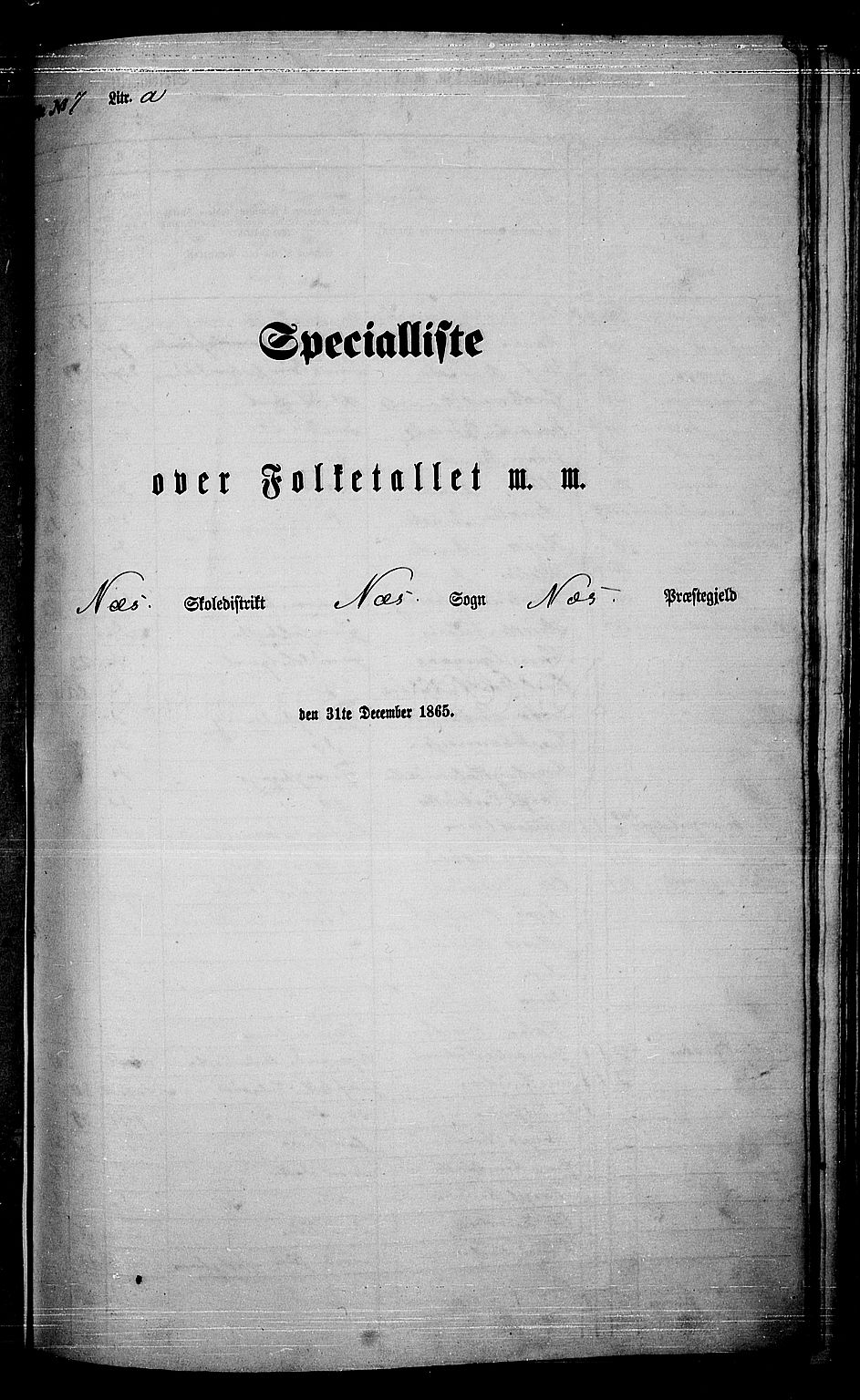 RA, Folketelling 1865 for 0616P Nes prestegjeld, 1865, s. 148