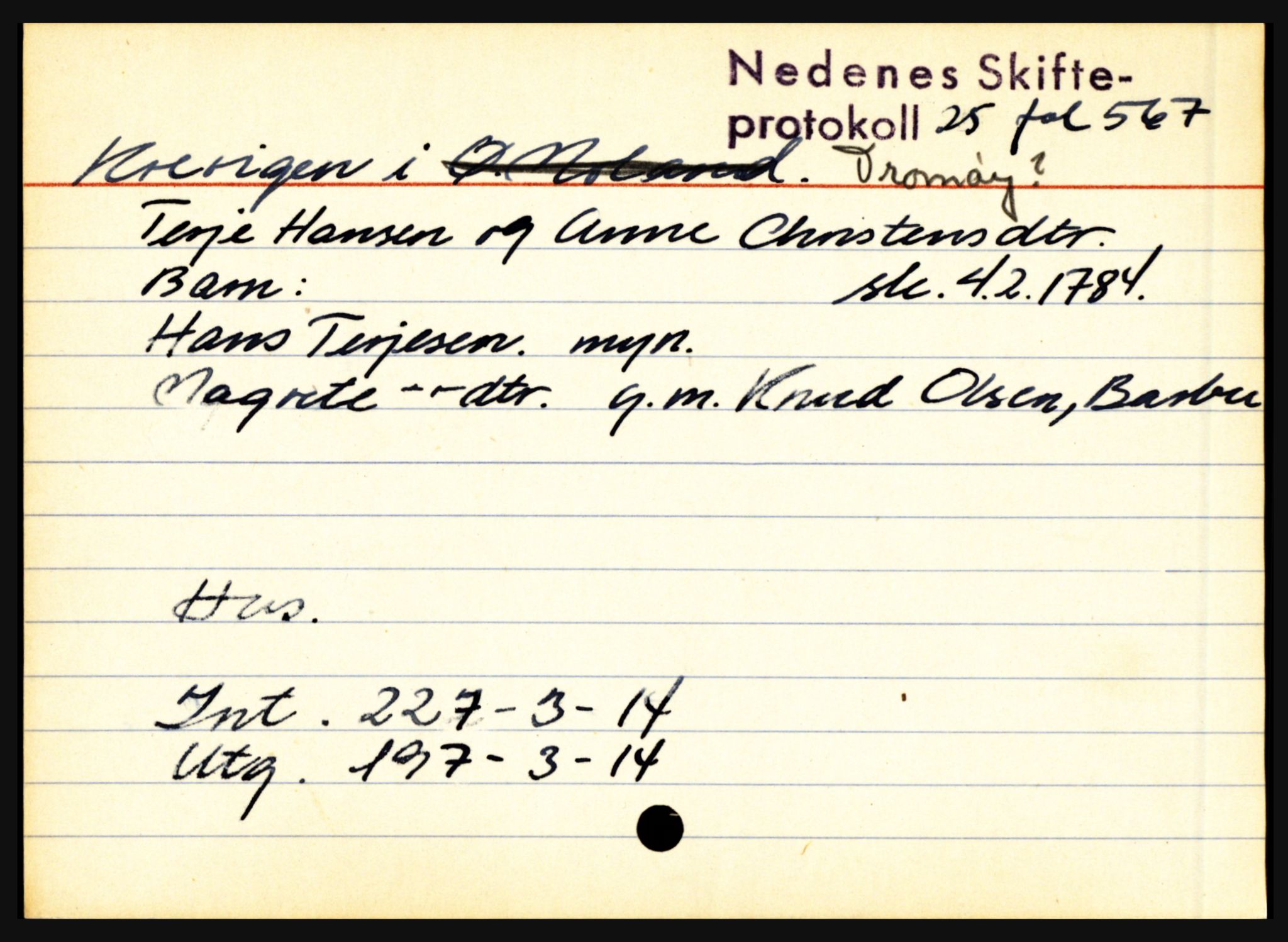 Nedenes sorenskriveri før 1824, AV/SAK-1221-0007/H, s. 16267