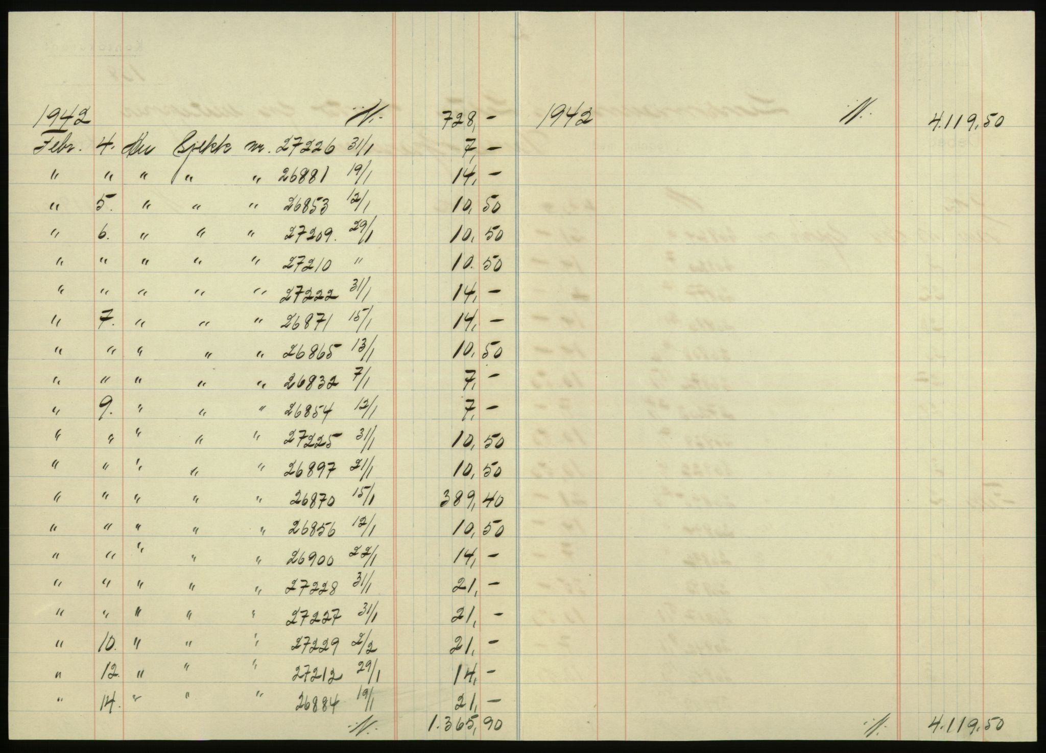 Forsvarsdepartementet, 10. kontor / Oppgjørskontoret, AV/RA-RAFA-1225/D/Db/L0180: Lista oppgjørskontor, 1942-1952, s. 1058