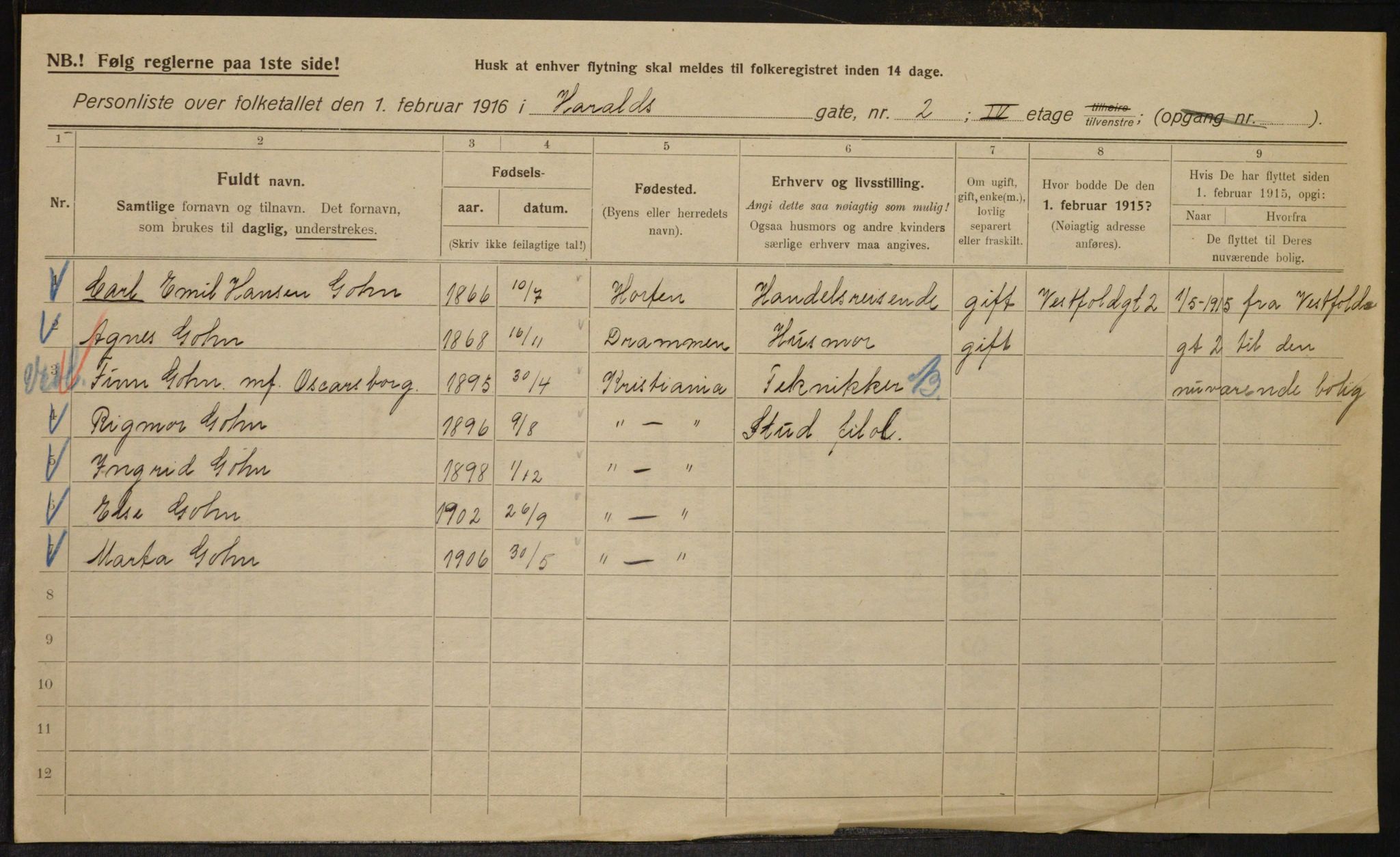 OBA, Kommunal folketelling 1.2.1916 for Kristiania, 1916, s. 35631