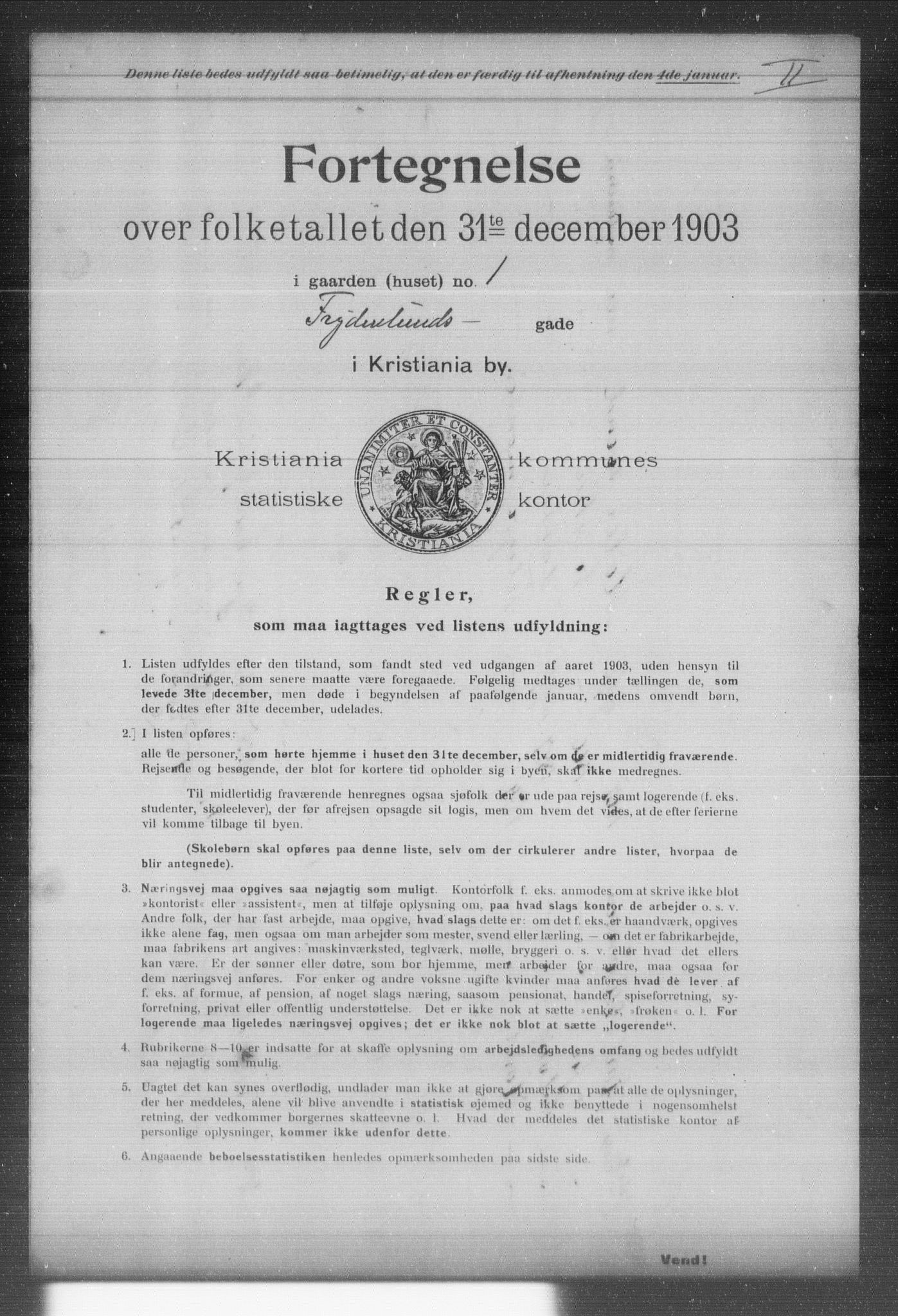 OBA, Kommunal folketelling 31.12.1903 for Kristiania kjøpstad, 1903, s. 5727