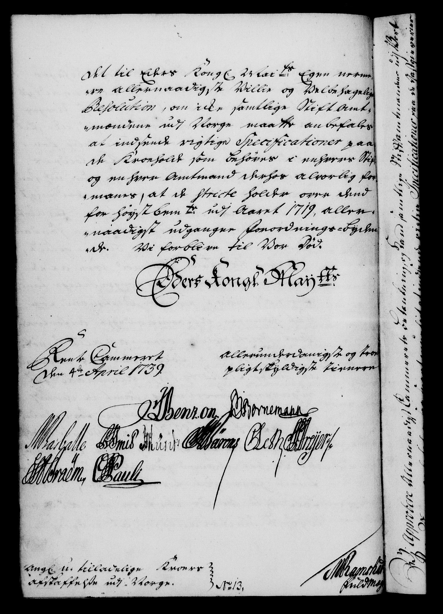 Rentekammeret, Kammerkanselliet, RA/EA-3111/G/Gf/Gfa/L0022: Norsk relasjons- og resolusjonsprotokoll (merket RK 52.22), 1739, s. 295