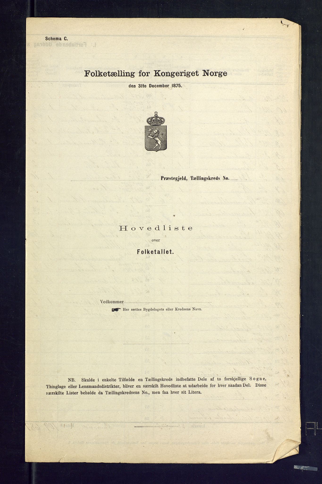 SAKO, Folketelling 1875 for 0612P Hole prestegjeld, 1875, s. 41