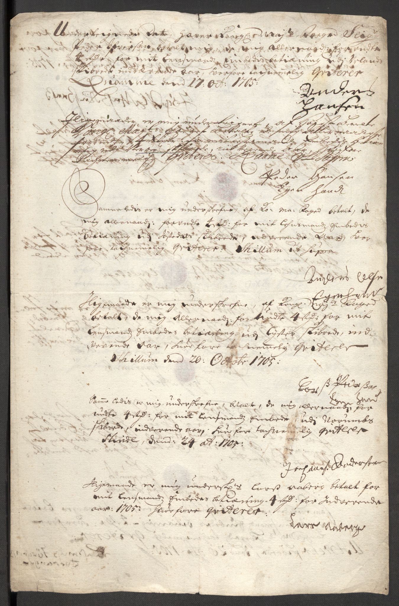 Rentekammeret inntil 1814, Reviderte regnskaper, Fogderegnskap, RA/EA-4092/R52/L3314: Fogderegnskap Sogn, 1705-1707, s. 163