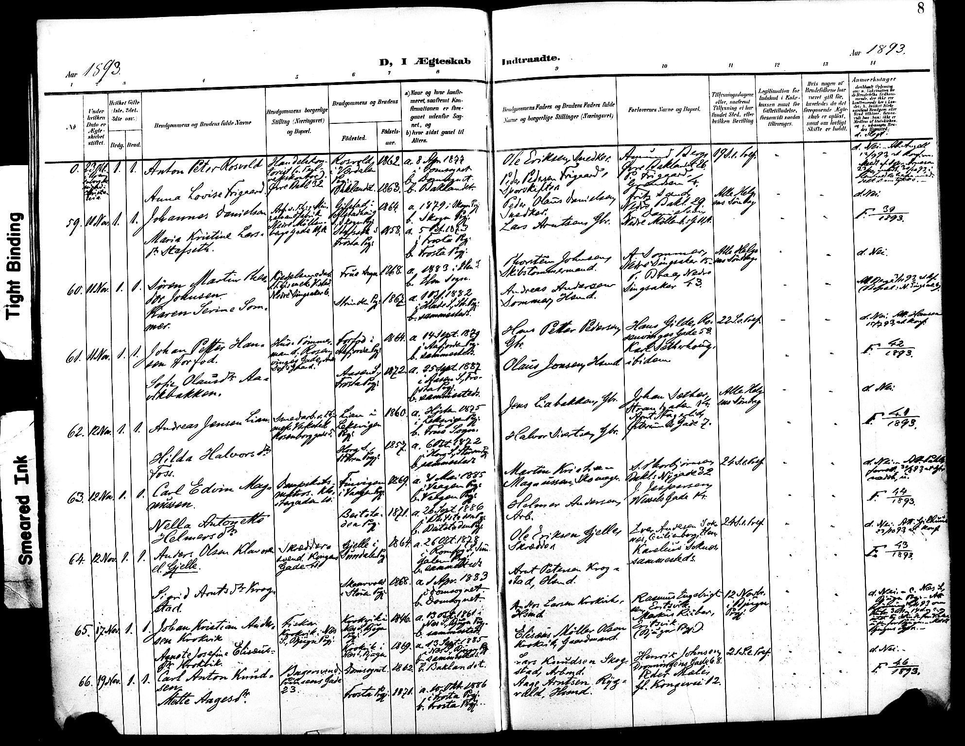 Ministerialprotokoller, klokkerbøker og fødselsregistre - Sør-Trøndelag, SAT/A-1456/604/L0198: Ministerialbok nr. 604A19, 1893-1900, s. 8