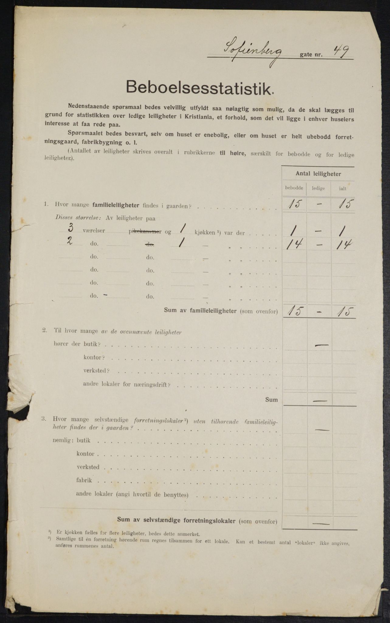 OBA, Kommunal folketelling 1.2.1914 for Kristiania, 1914, s. 98551