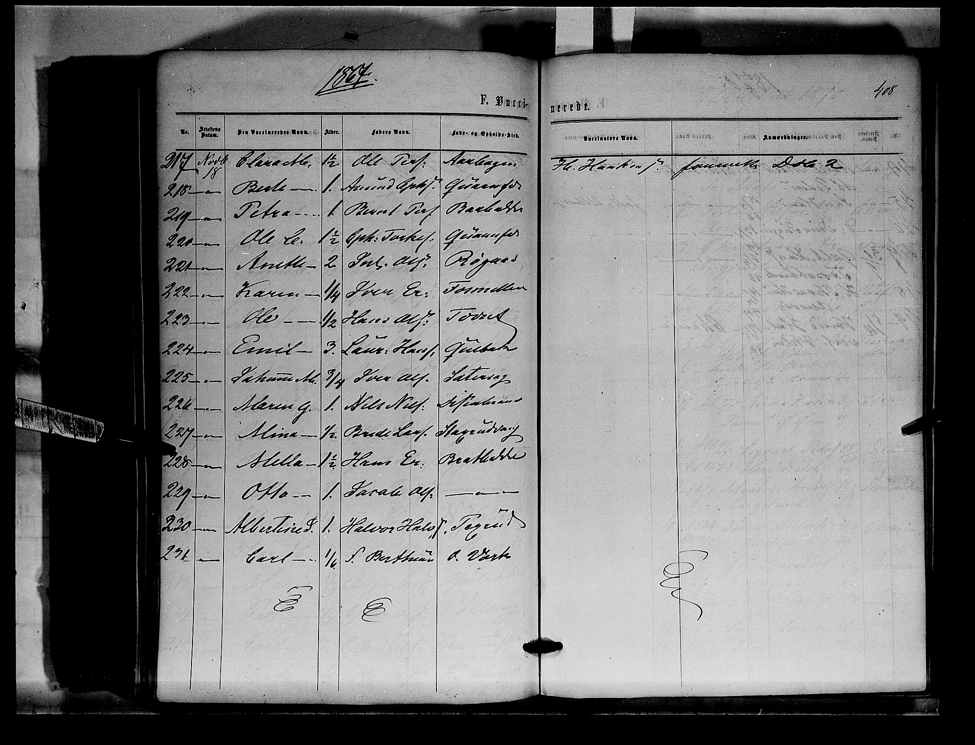 Sør-Odal prestekontor, AV/SAH-PREST-030/H/Ha/Haa/L0003: Ministerialbok nr. 3, 1864-1870, s. 408