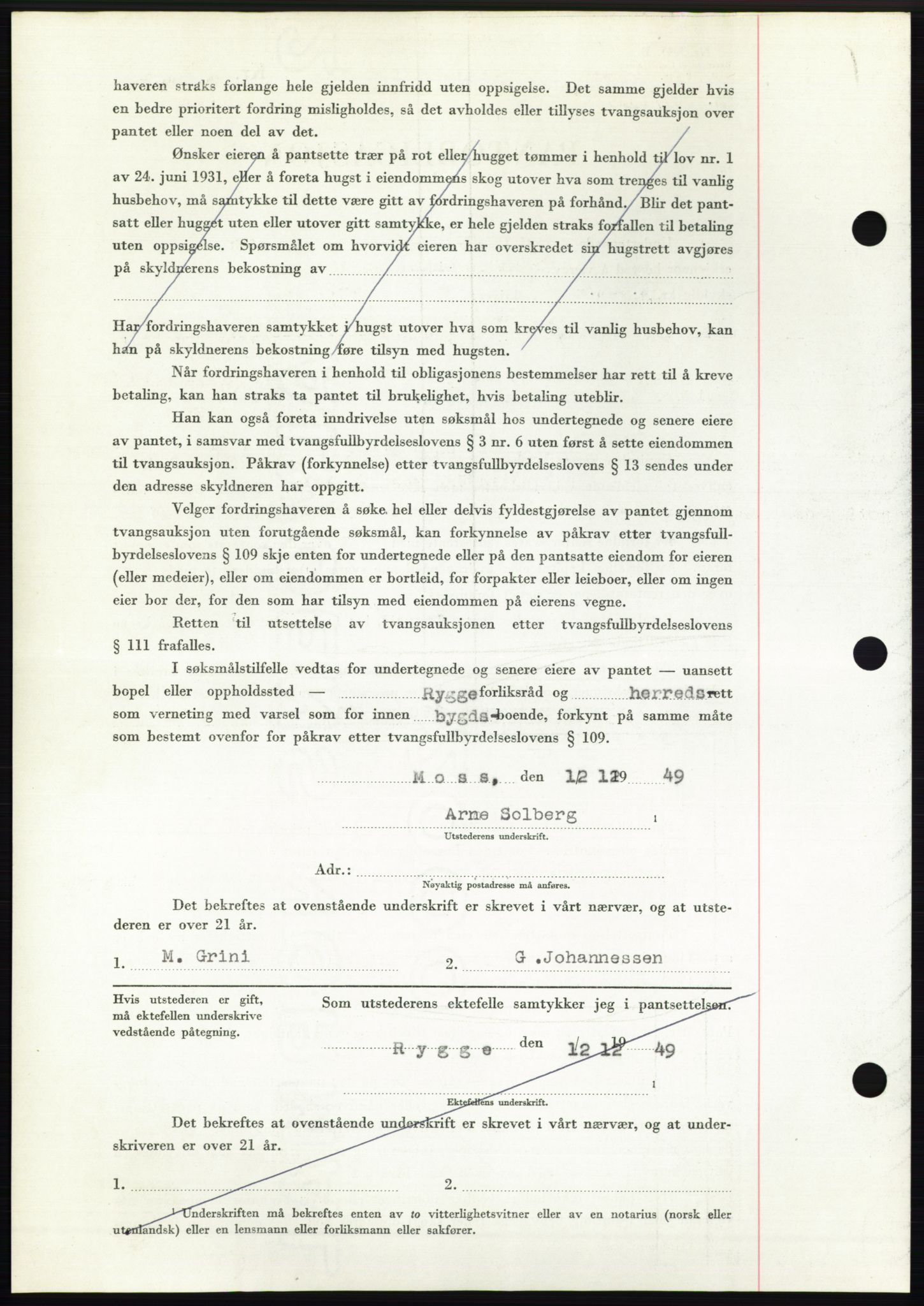 Moss sorenskriveri, SAO/A-10168: Pantebok nr. B23, 1949-1950, Dagboknr: 4188/1949