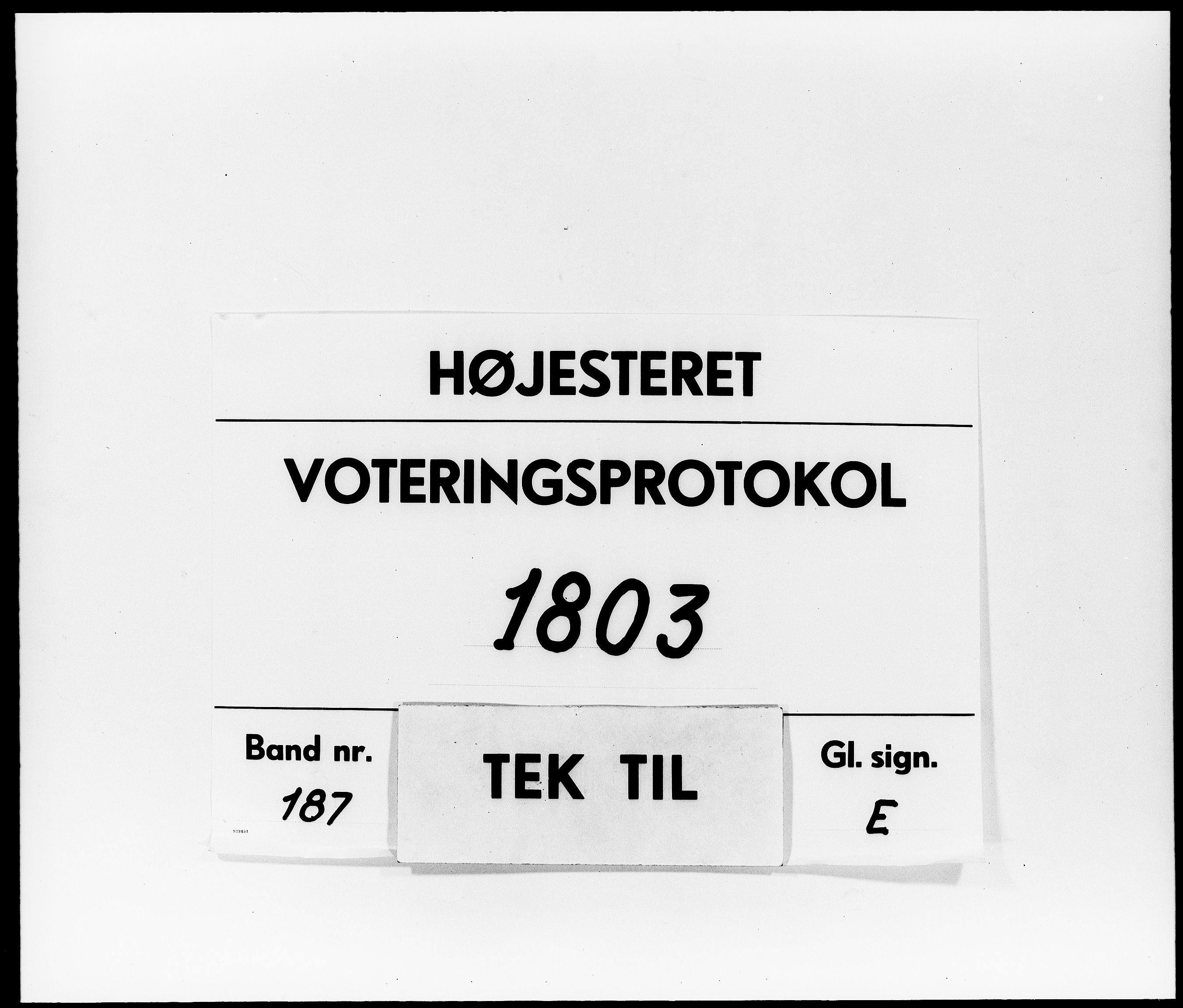 Højesteret, DRA/A-0009, 1803