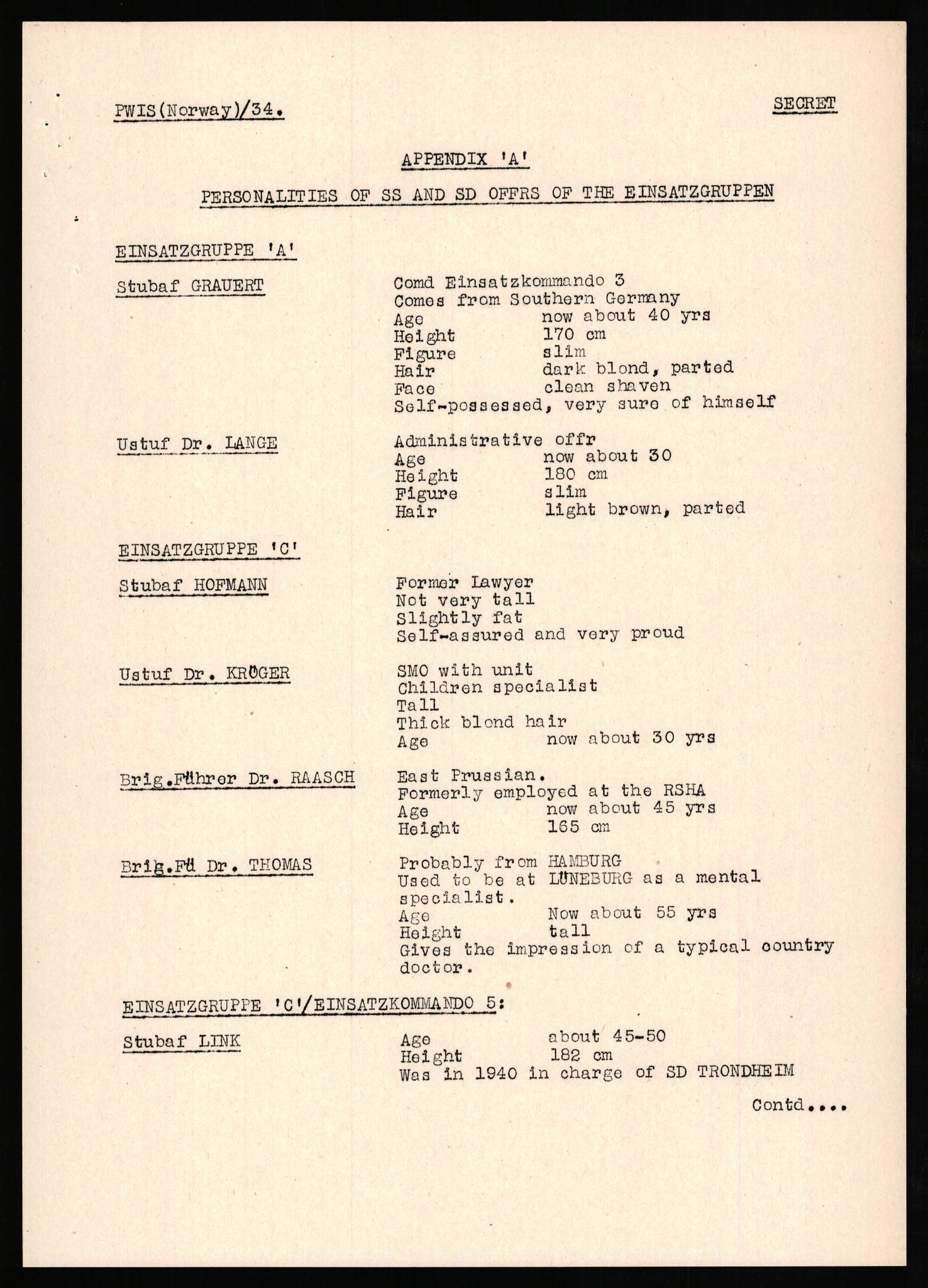 Forsvaret, Forsvarets overkommando II, AV/RA-RAFA-3915/D/Db/L0024: CI Questionaires. Tyske okkupasjonsstyrker i Norge. Tyskere., 1945-1946, s. 518