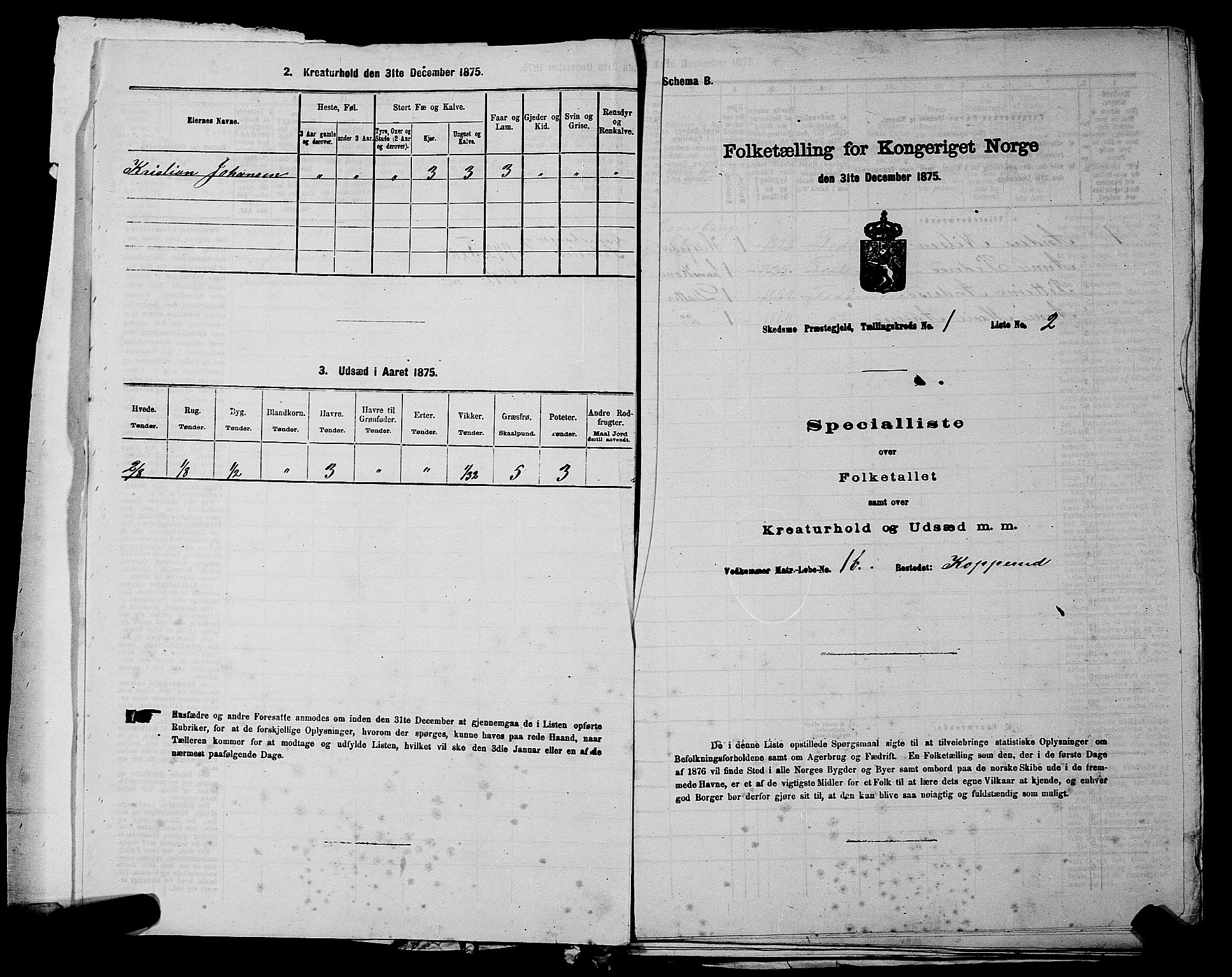 RA, Folketelling 1875 for 0231P Skedsmo prestegjeld, 1875, s. 44