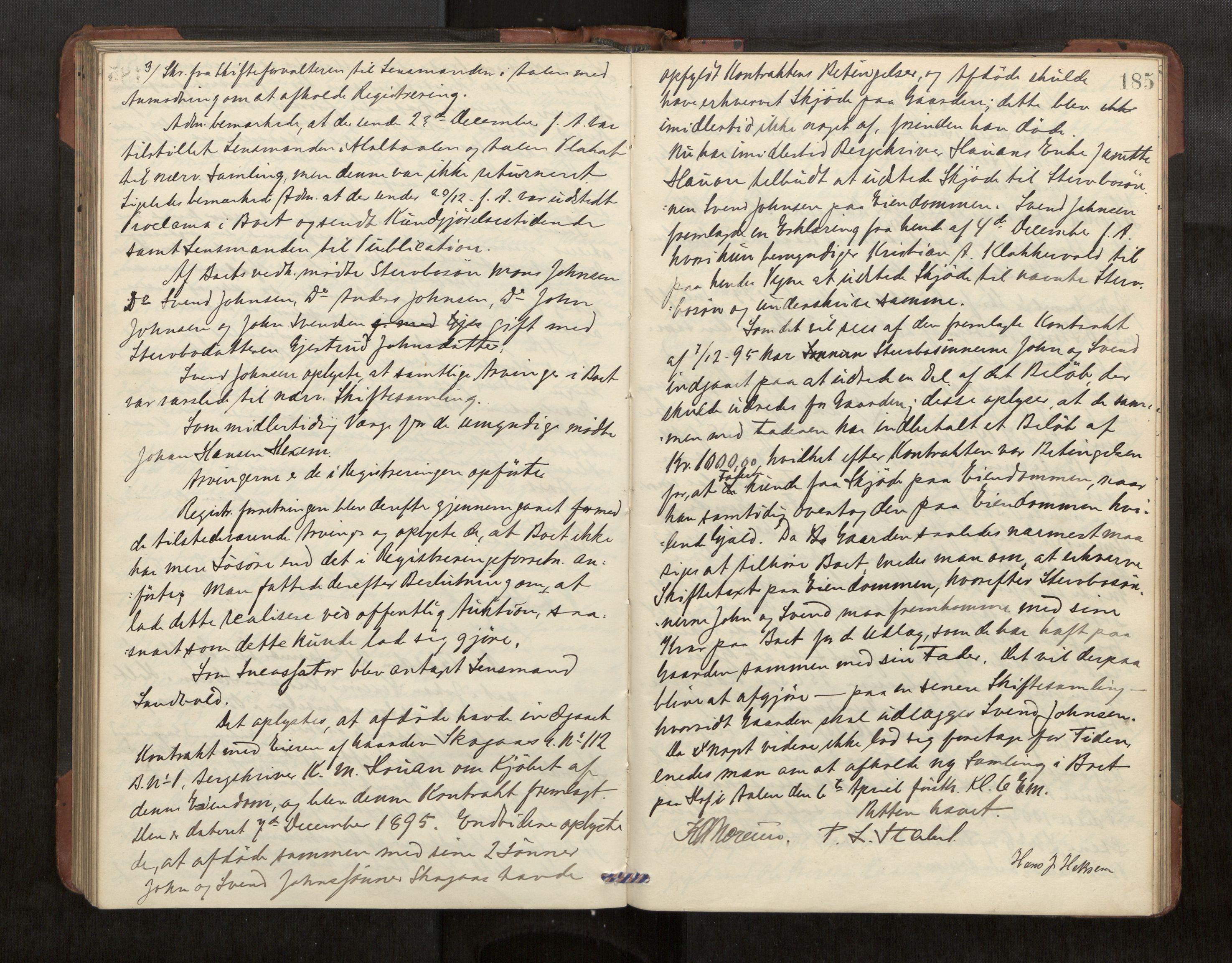 Gauldal sorenskriveri, AV/SAT-A-0014/1/3/3B/L0004: Skiftebehandlingsprotokoll, 1896-1905, s. 185