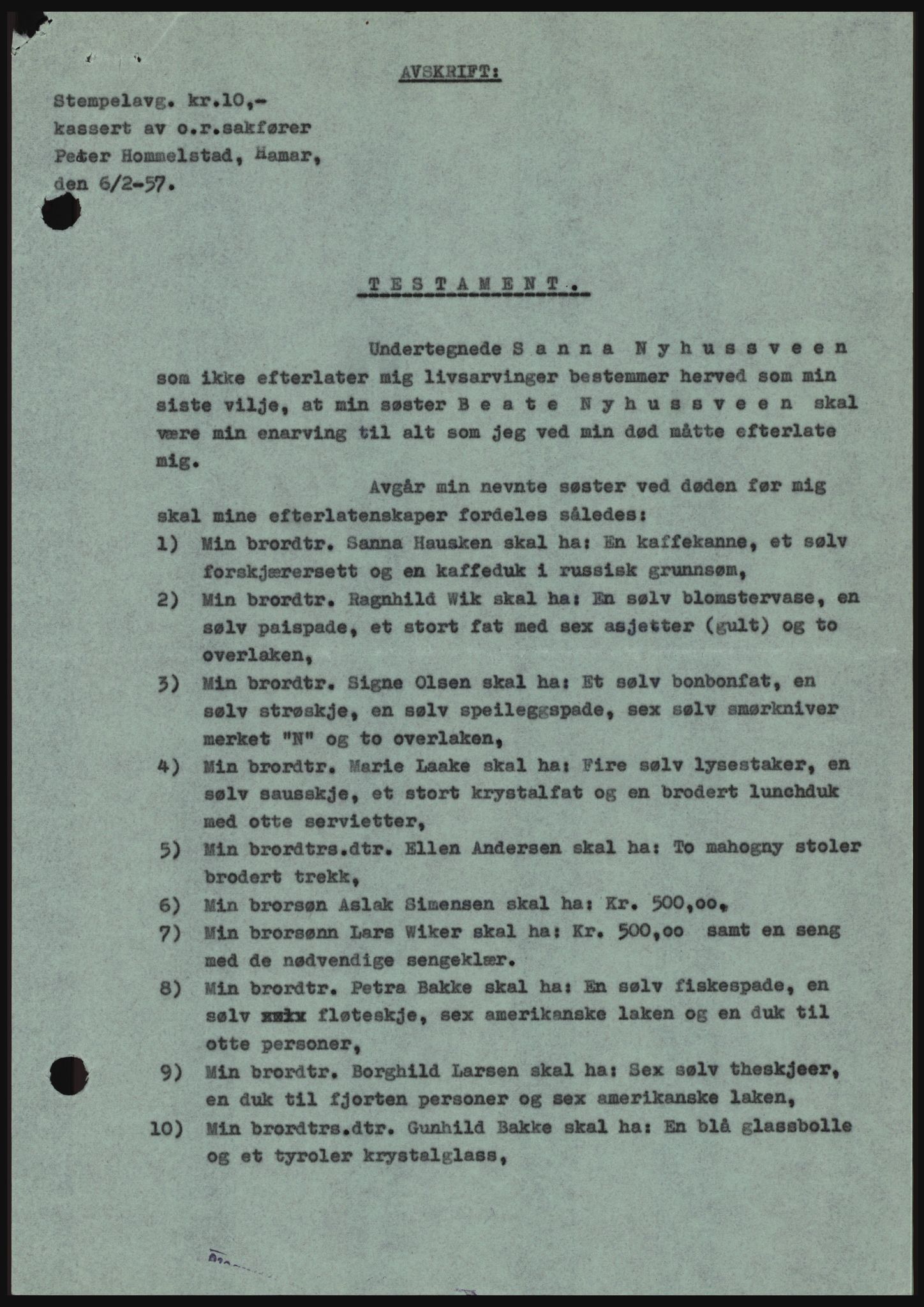 Nord-Hedmark sorenskriveri, SAH/TING-012/H/Hc/L0028: Pantebok nr. 28, 1968-1968, Dagboknr: 4021/1968