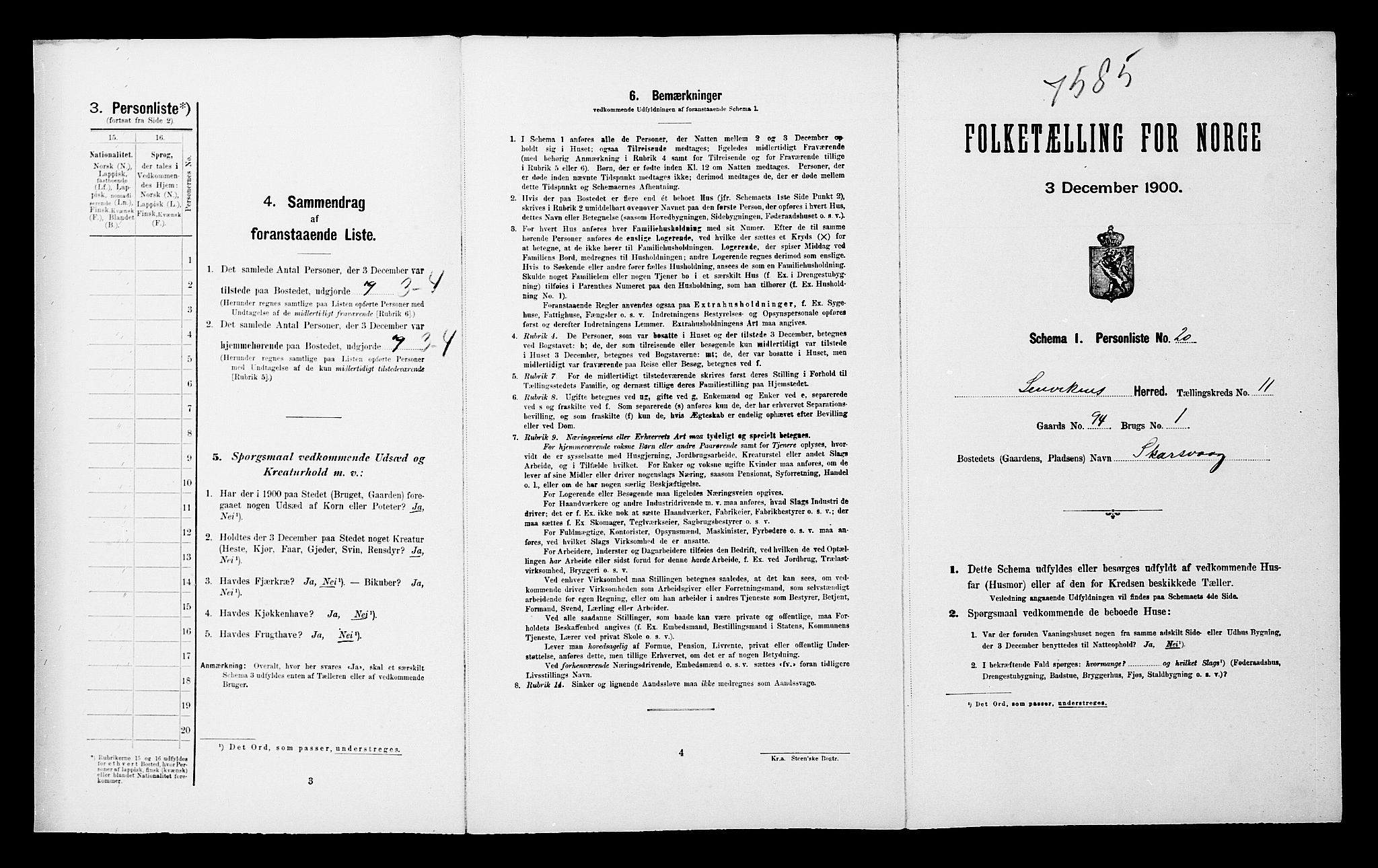 SATØ, Folketelling 1900 for 1931 Lenvik herred, 1900, s. 1360