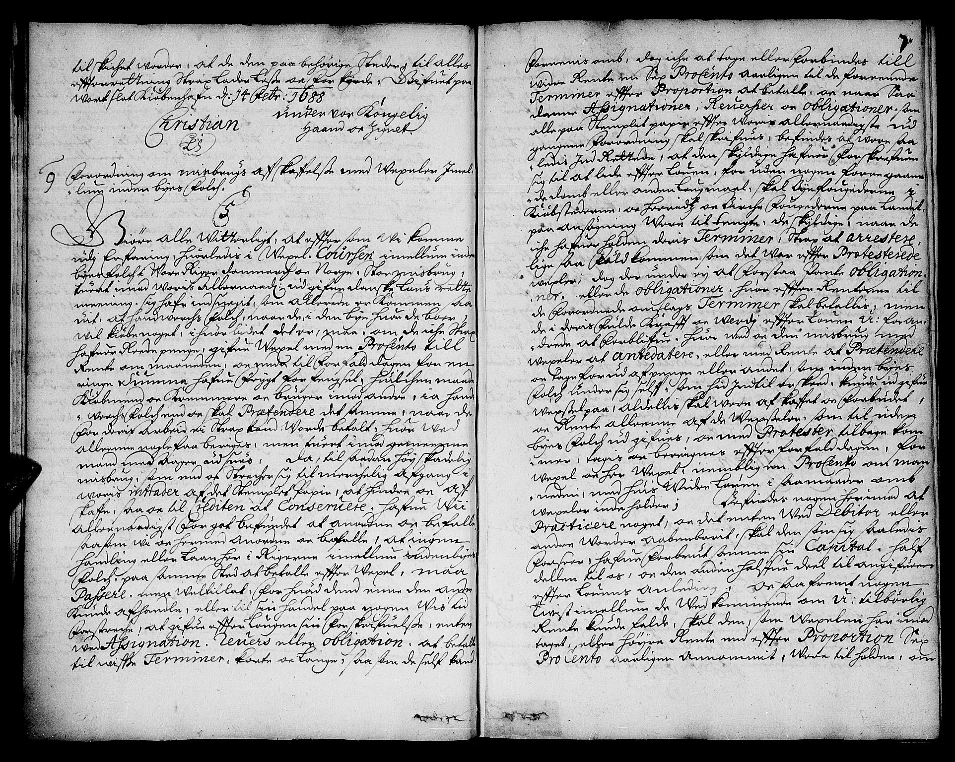 Finnmark sorenskriveri, AV/SATØ-S-0053/F/Fa/L0022: Justisprotokoller, 1688, s. 6b-7a