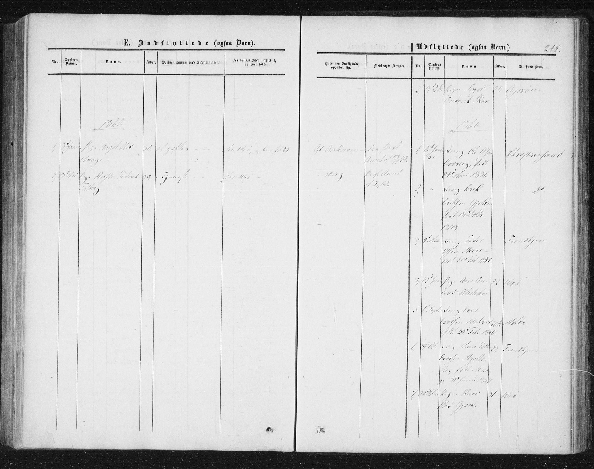 Ministerialprotokoller, klokkerbøker og fødselsregistre - Møre og Romsdal, SAT/A-1454/543/L0562: Ministerialbok nr. 543A02, 1854-1884, s. 215