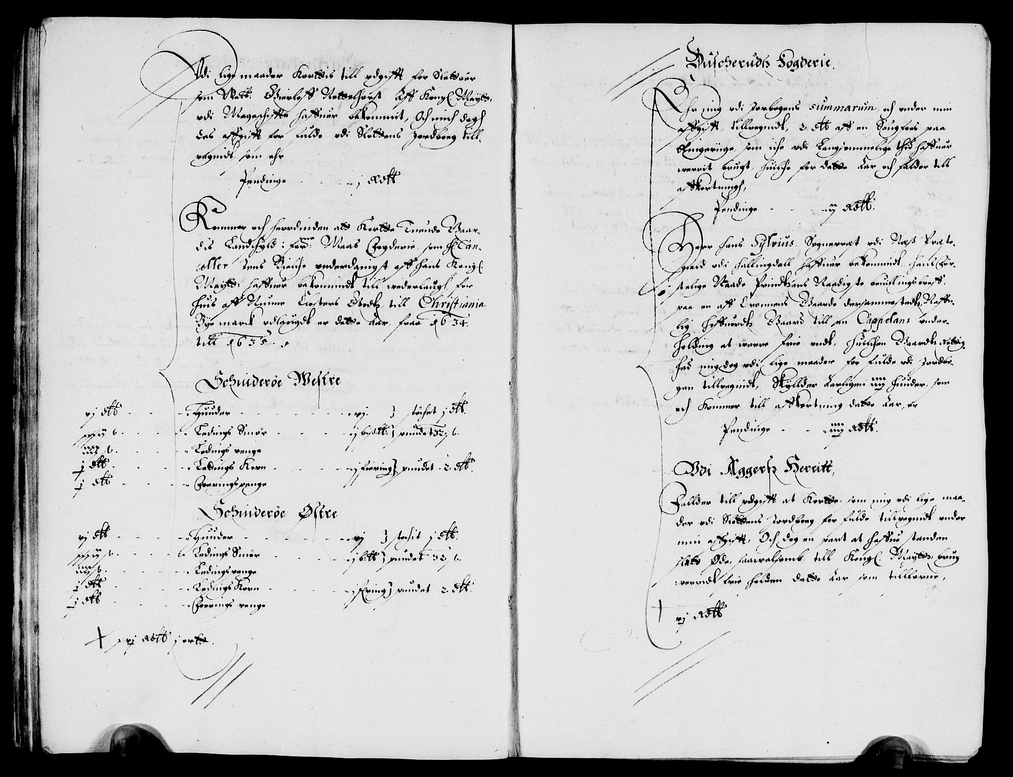 Rentekammeret inntil 1814, Reviderte regnskaper, Lensregnskaper, AV/RA-EA-5023/R/Rb/Rba/L0118: Akershus len, 1634-1635