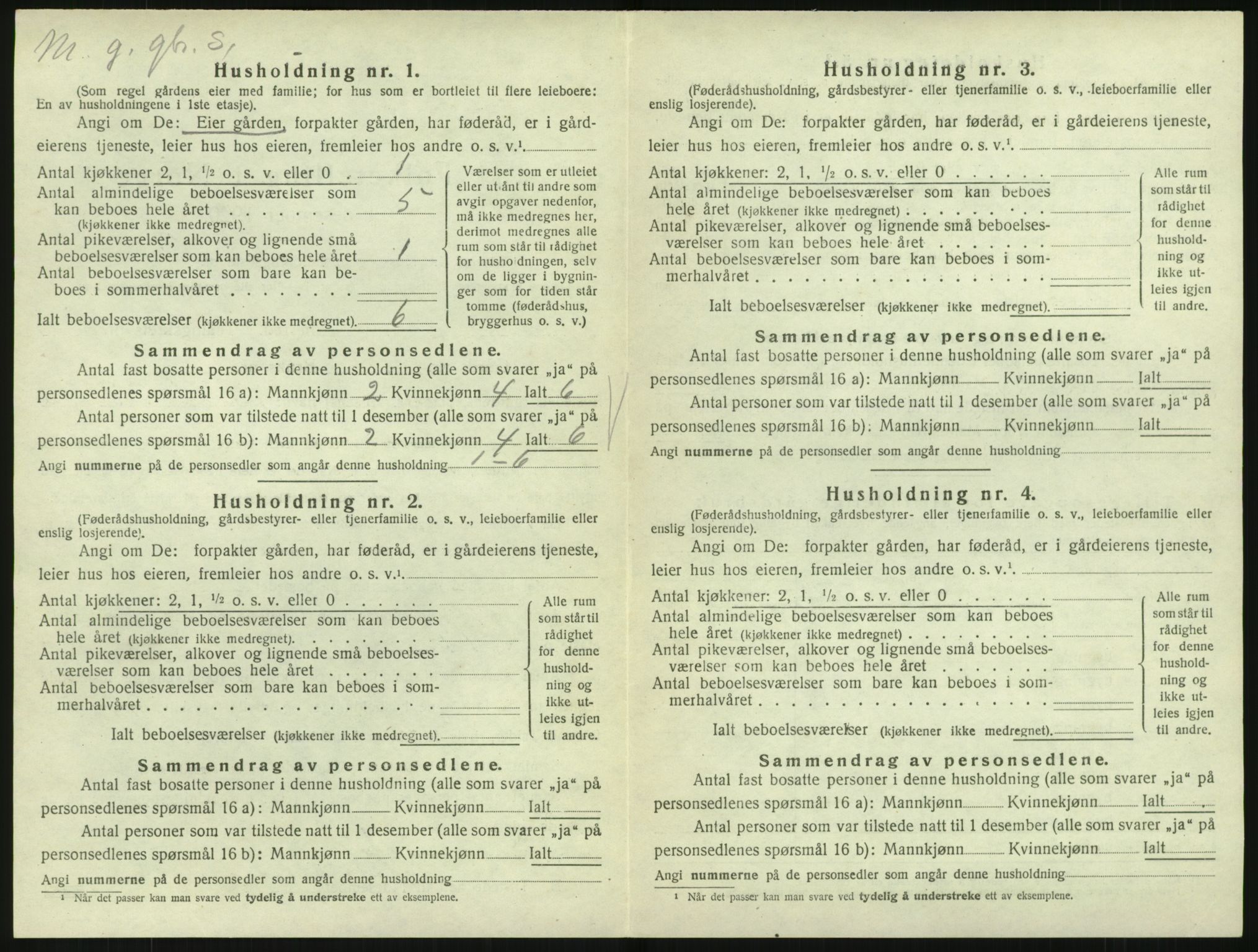 SAK, Folketelling 1920 for 1039 Herad herred, 1920, s. 39