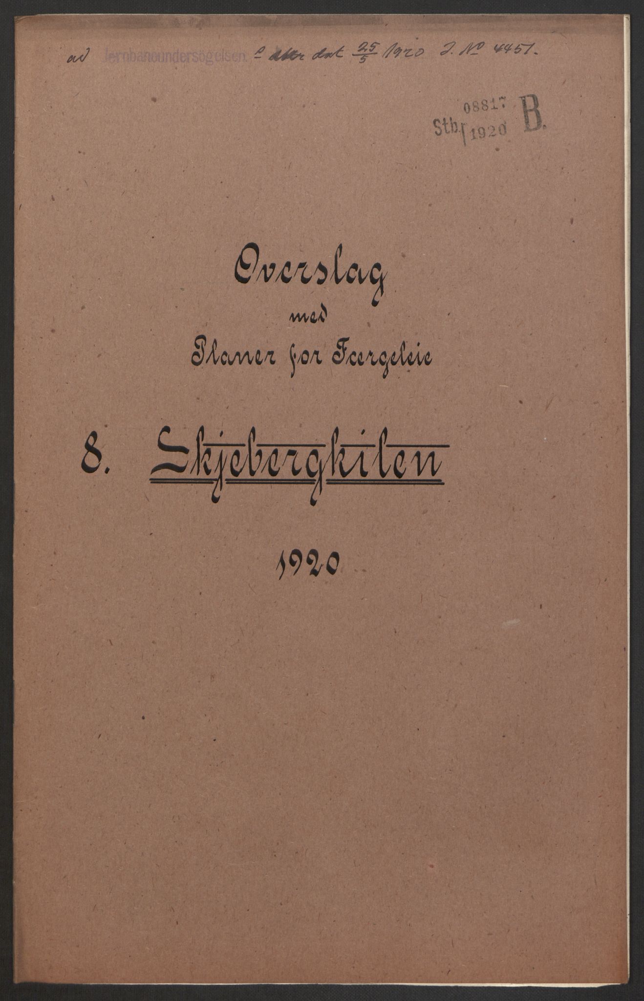 Norges Statsbaner, Baneavdelingen B, RA/S-1619/1/F/Fa/L0042: NORGE-JYLLAND, 1920, s. 386