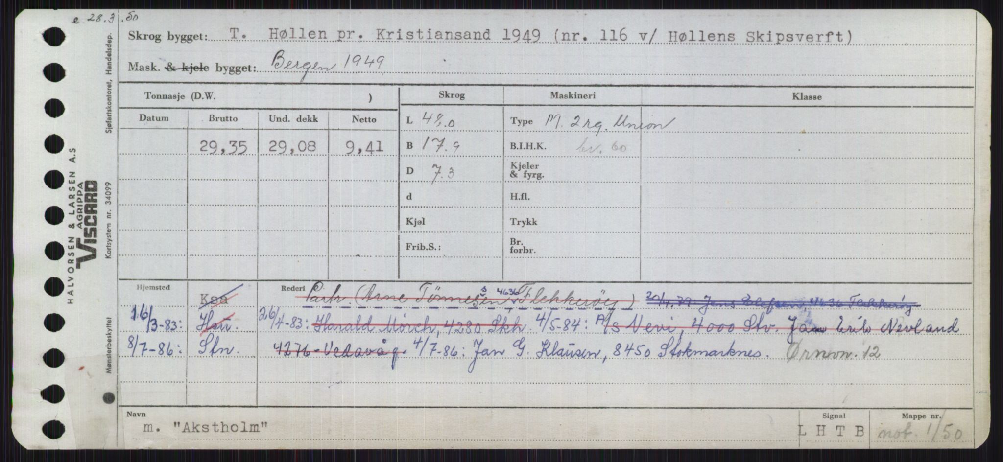 Sjøfartsdirektoratet med forløpere, Skipsmålingen, RA/S-1627/H/Ha/L0001/0001: Fartøy, A-Eig / Fartøy A-Bjøn, s. 65