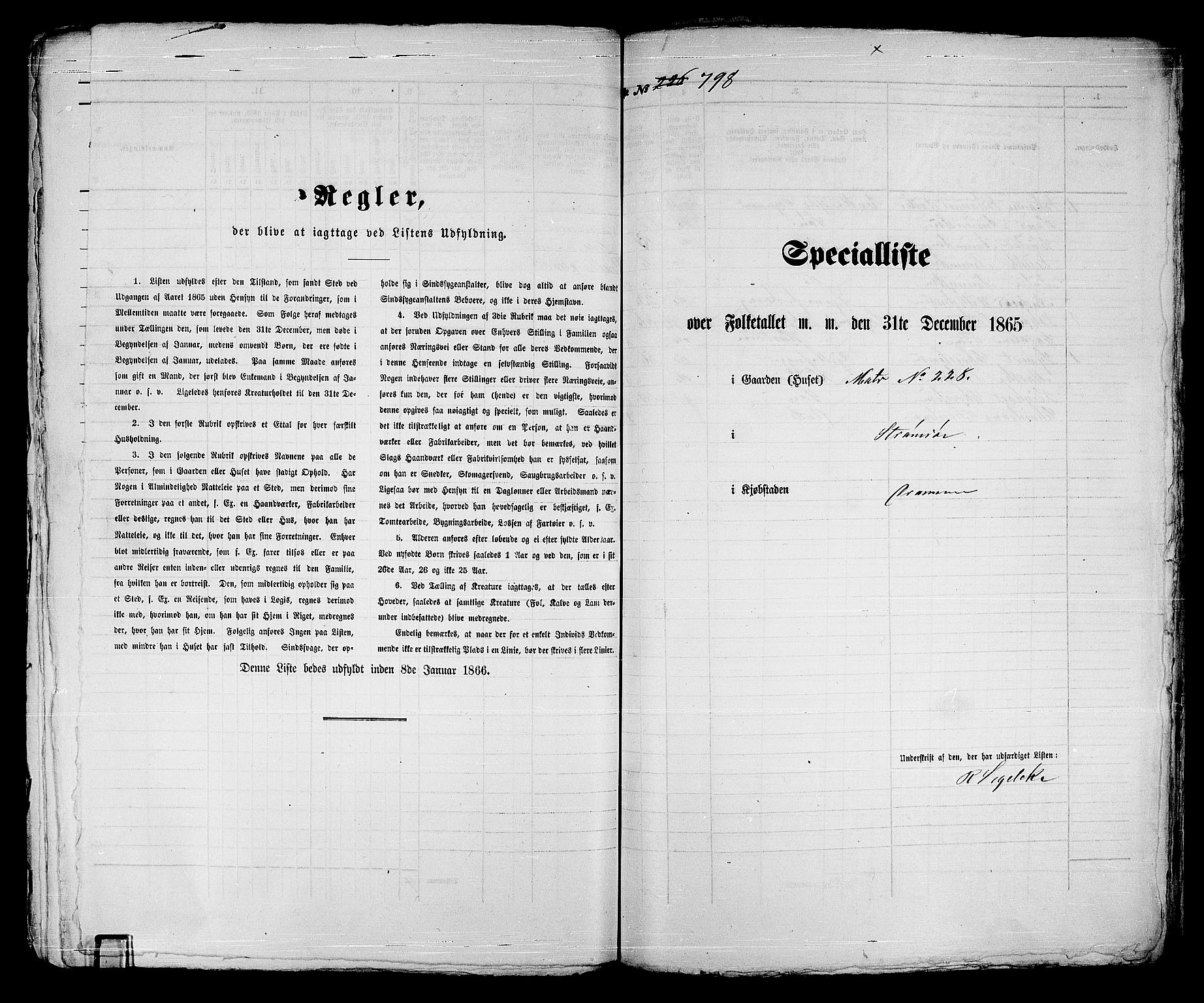 RA, Folketelling 1865 for 0602bP Strømsø prestegjeld i Drammen kjøpstad, 1865, s. 409