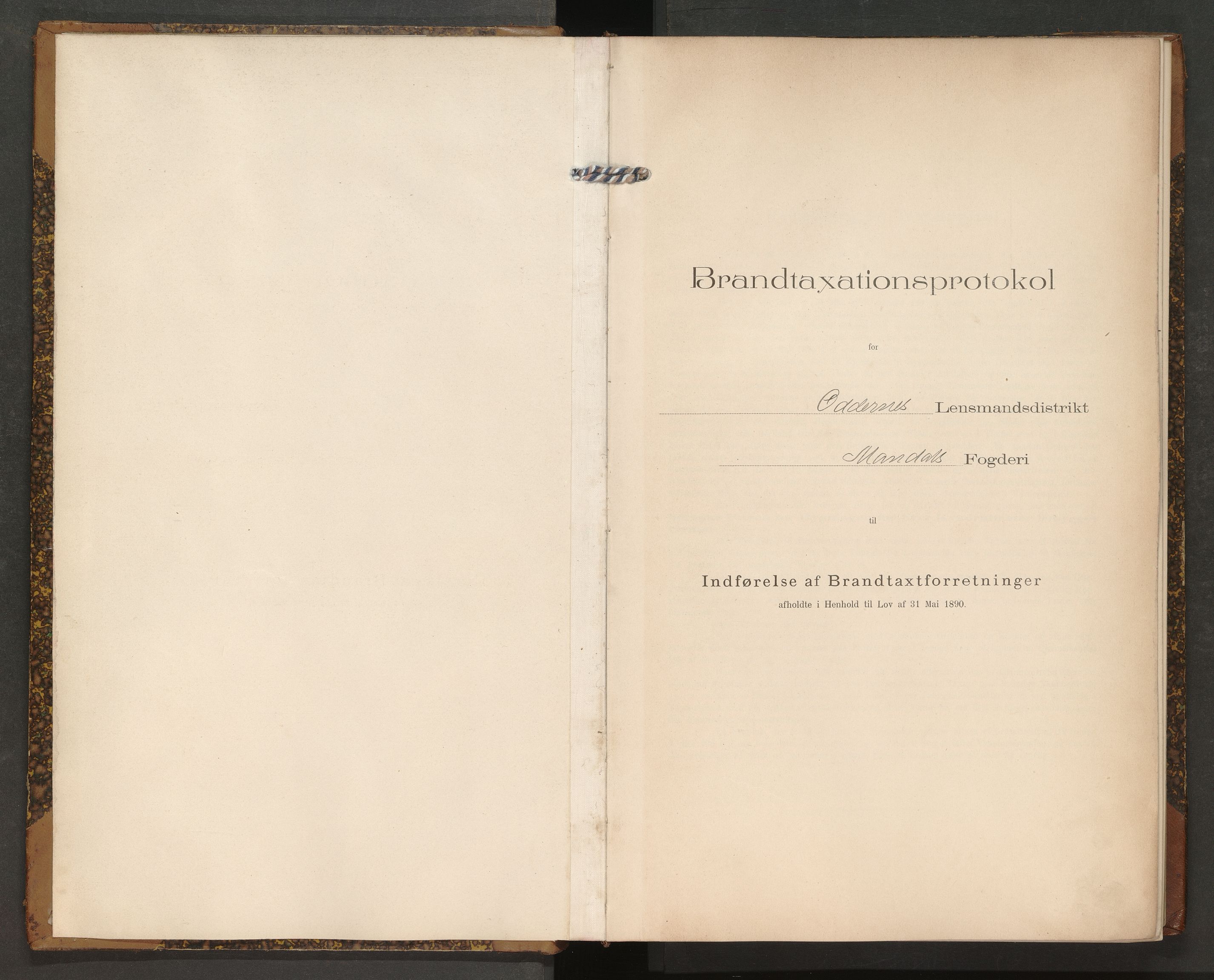 Norges Brannkasse Oddernes, SAK/2241-0042/F/Fa/L0008: Branntakstprotokoll nr. 8, 1901-1903